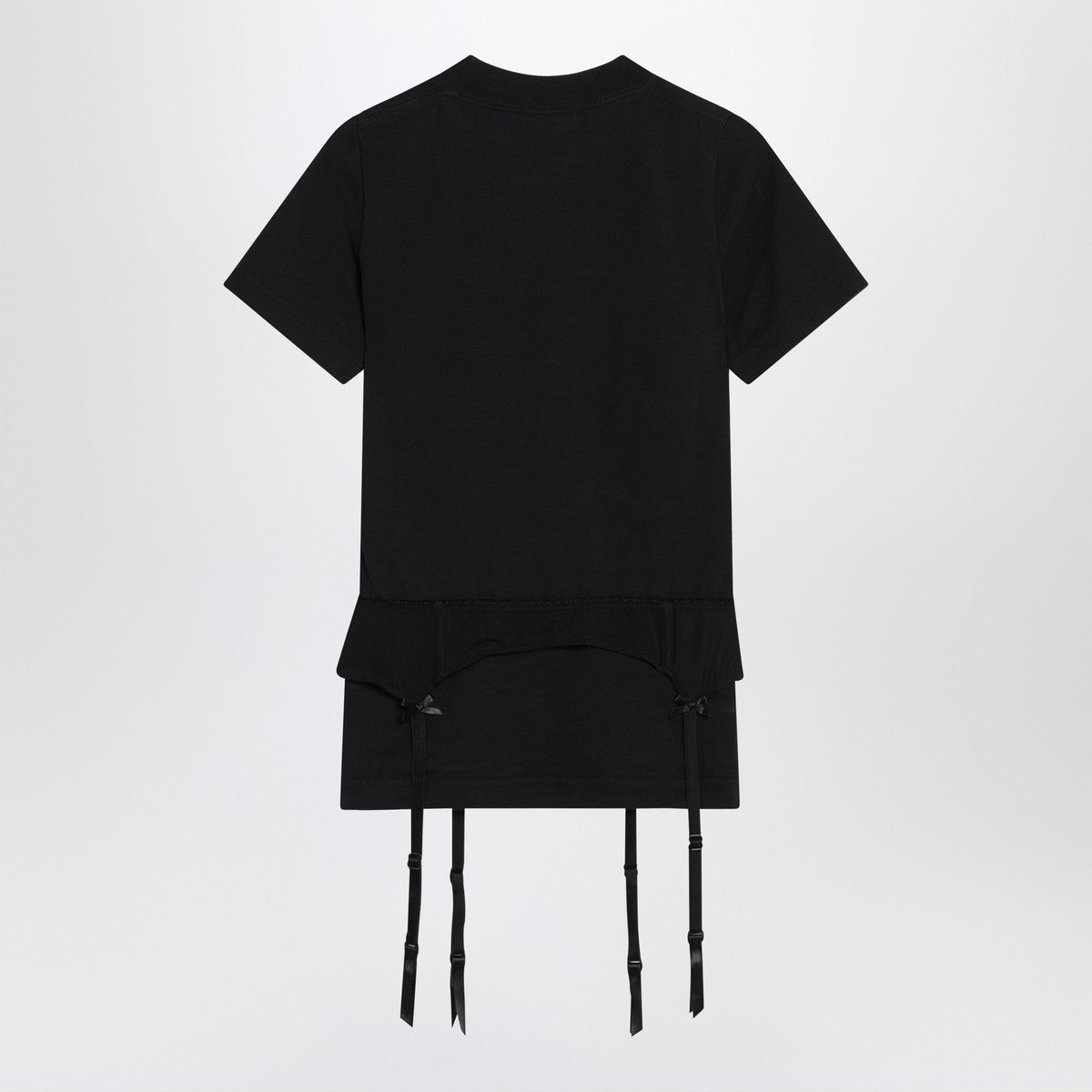Balenciaga Black jersey stretch lingerie T-shirt