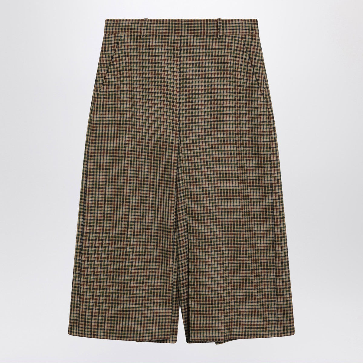 Saint Laurent Checked wool culotte skirt