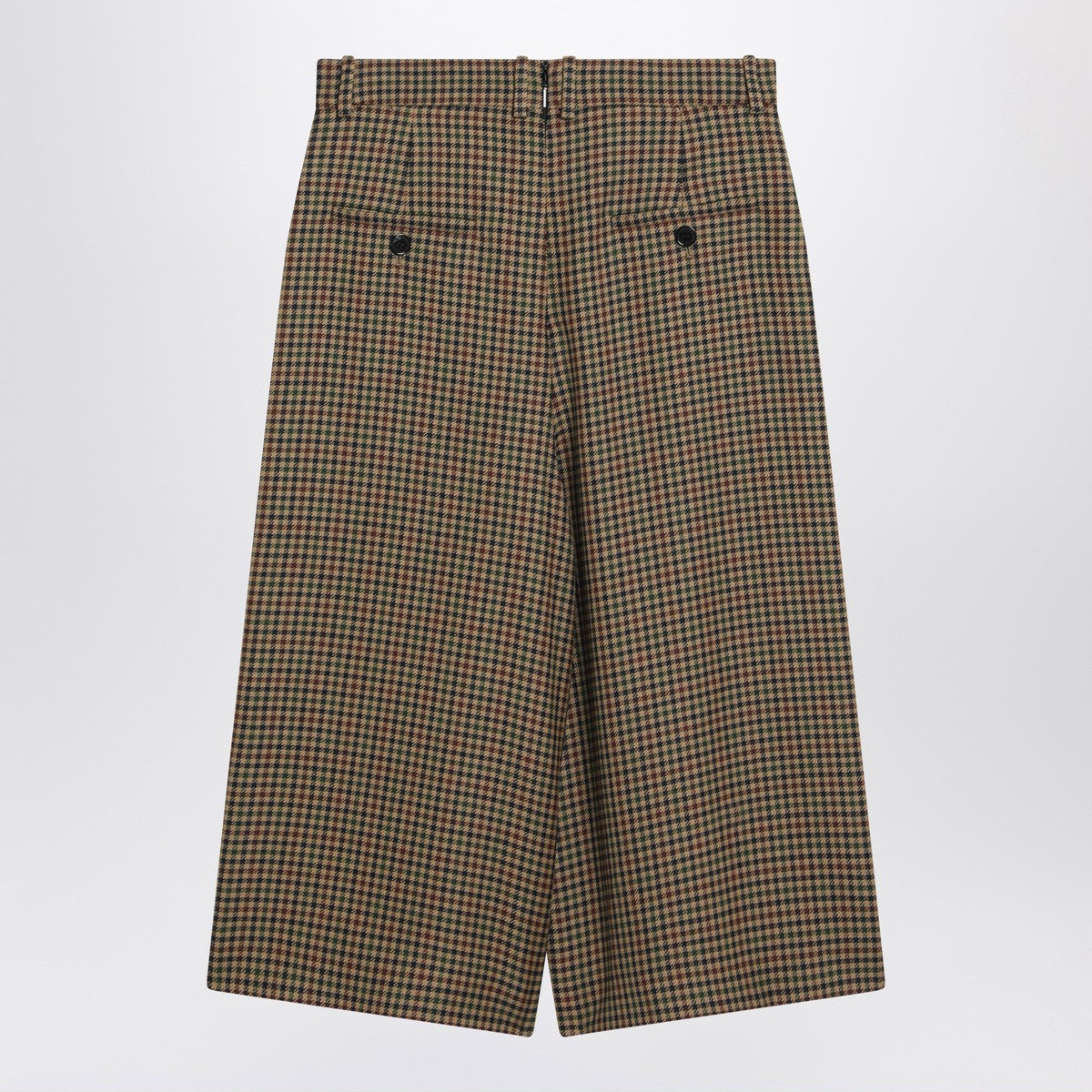 Saint Laurent Checked wool culotte skirt