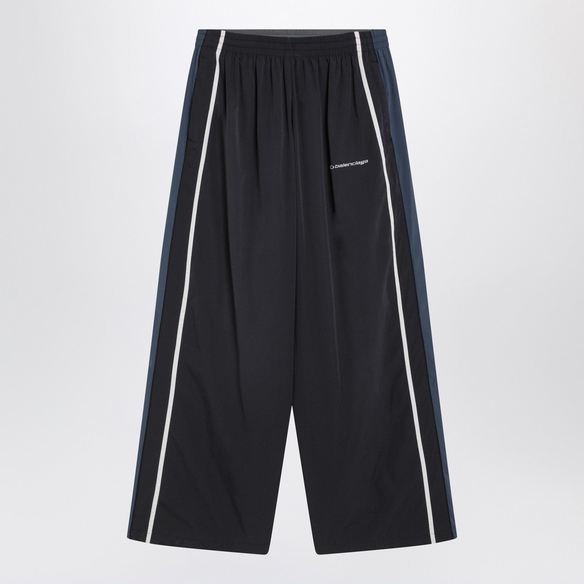 Balenciaga Black/navy blue/grey faded effect 50/50 tracksuit trousers
