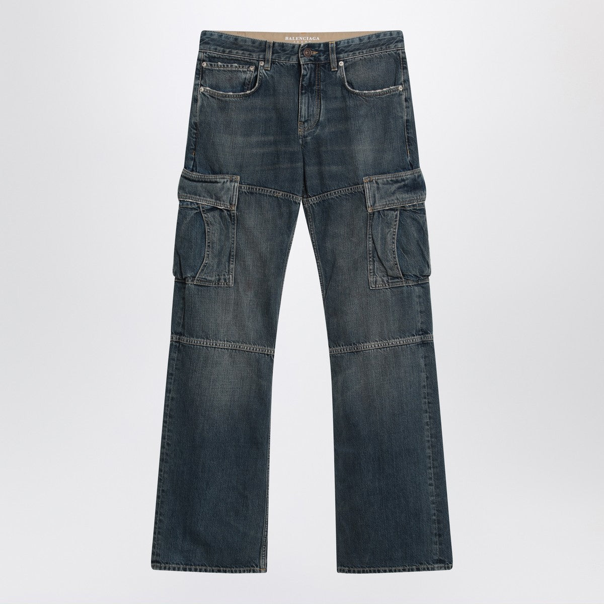 Balenciaga Blue Cargo Regular jeans with a faded effect