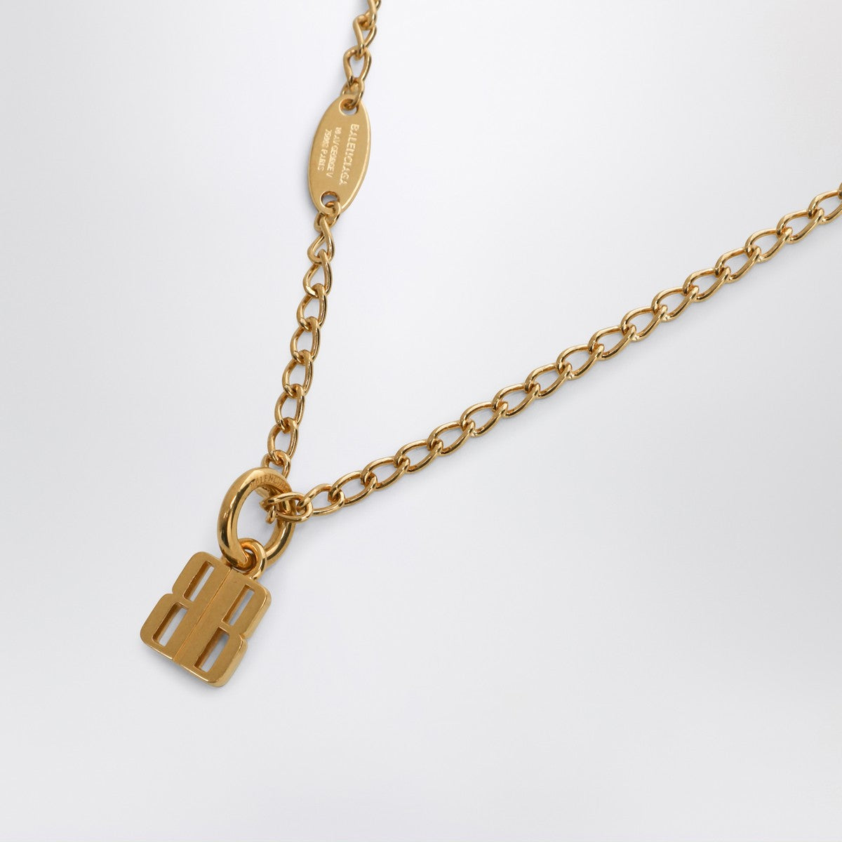 Balenciaga Nano necklace in gold brass