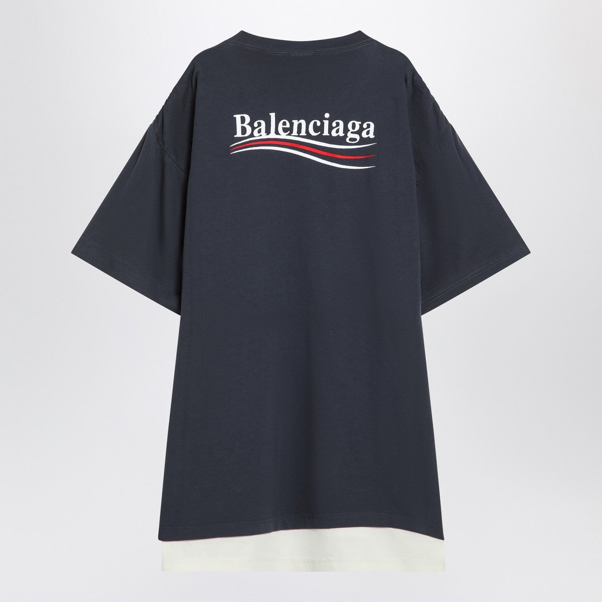 Balenciaga Double T-shirt Political Campaign navy/white