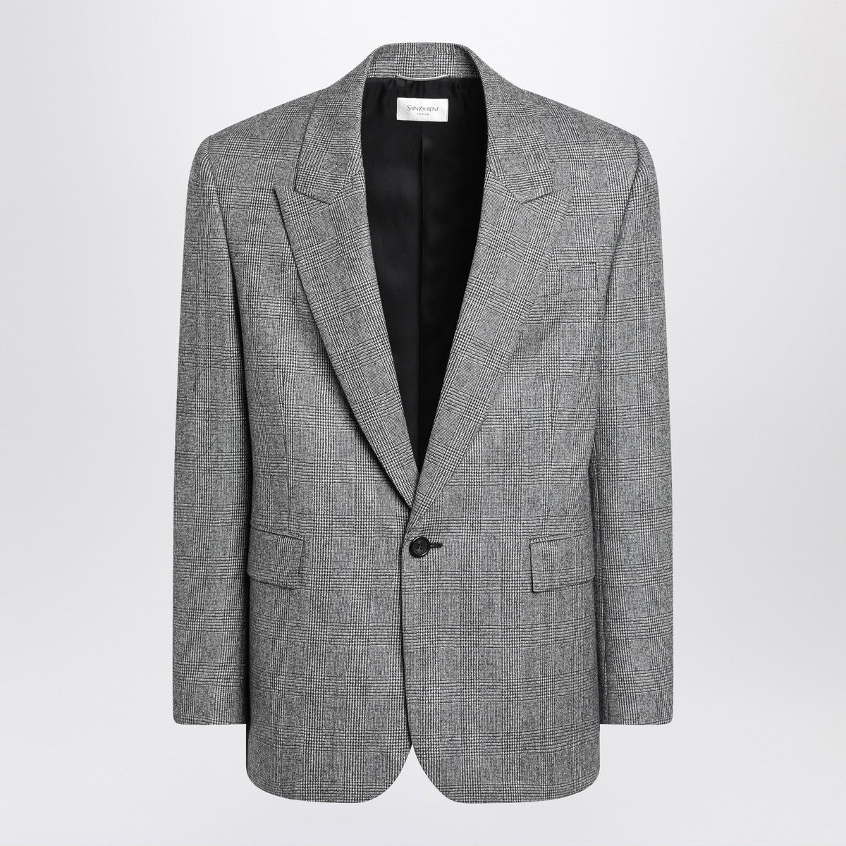 Saint Laurent Gray jacket in Prince of Wales check