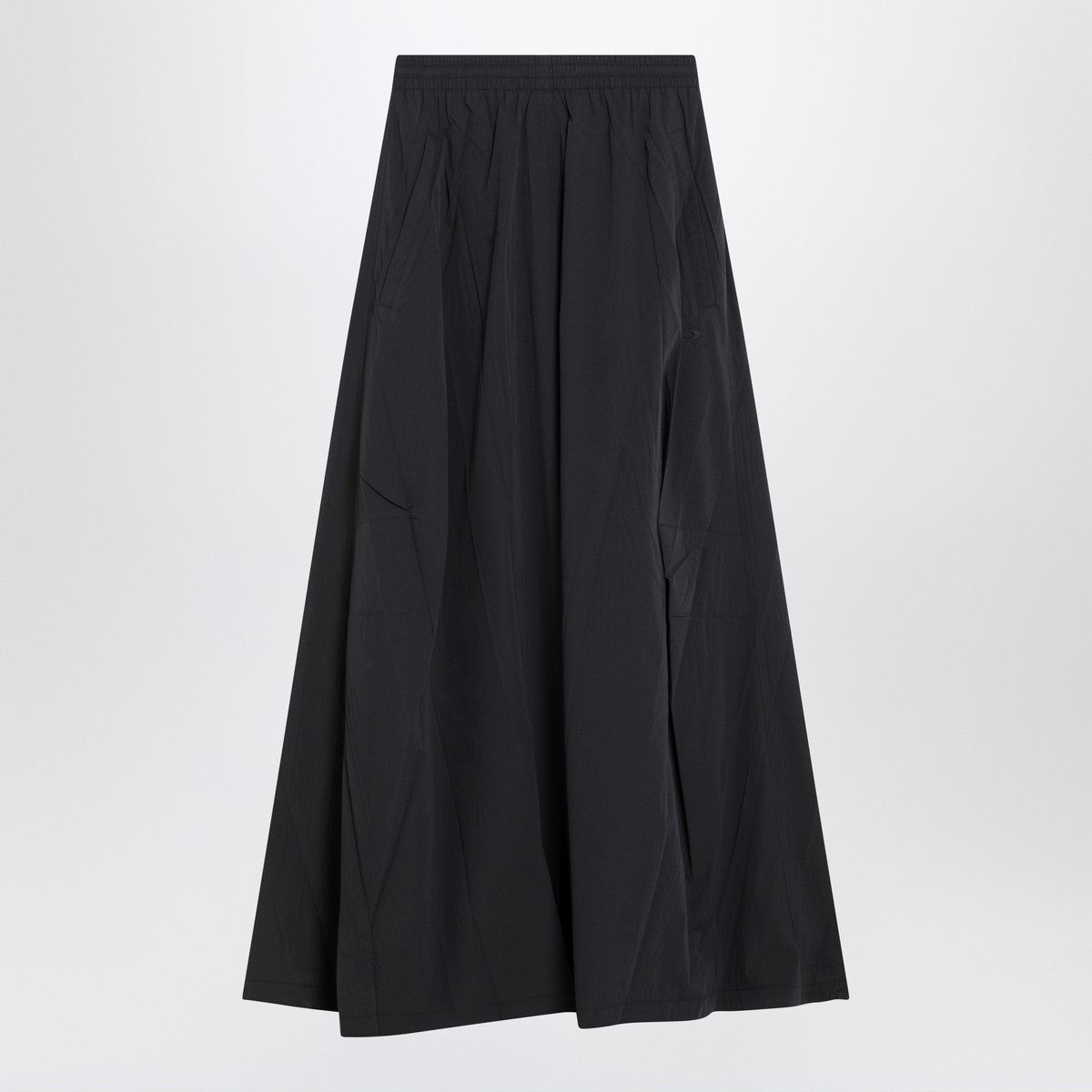Balenciaga Black washed cotton maxi skirt