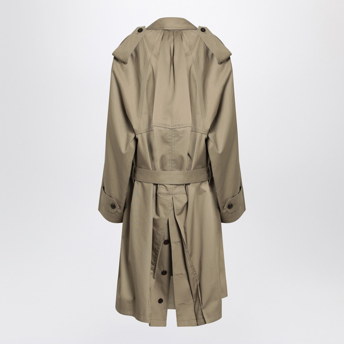 Balenciaga Beige double-breasted cotton trench coat