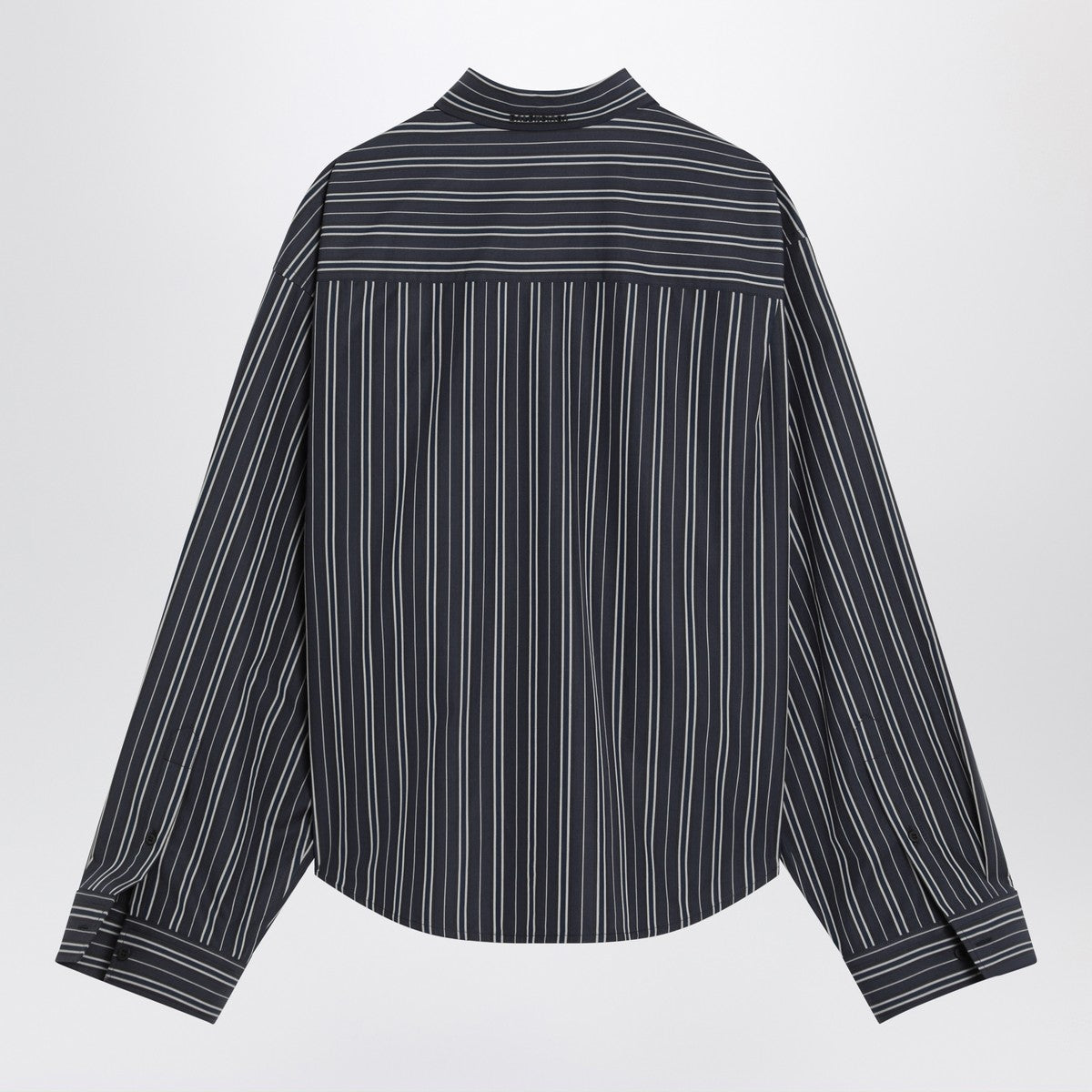 Balenciaga Navy blue striped cotton shirt