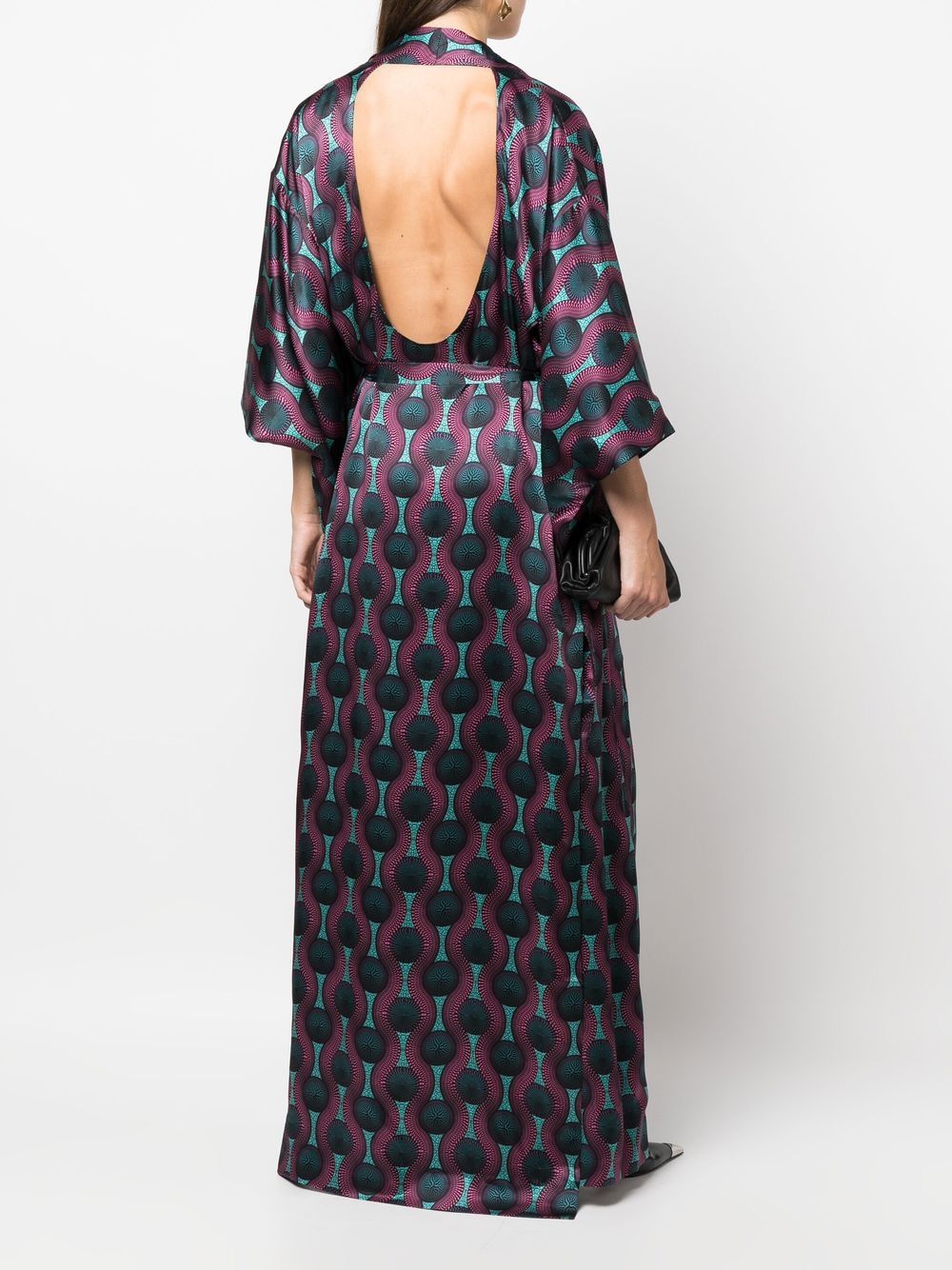 Ozwald Boateng Printed silk kimono dress