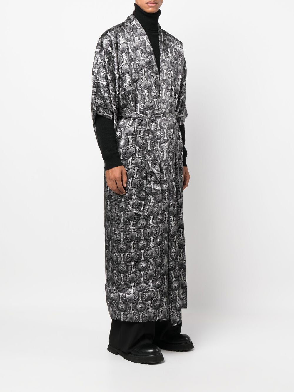 Ozwald Boateng Printed silk long kimono