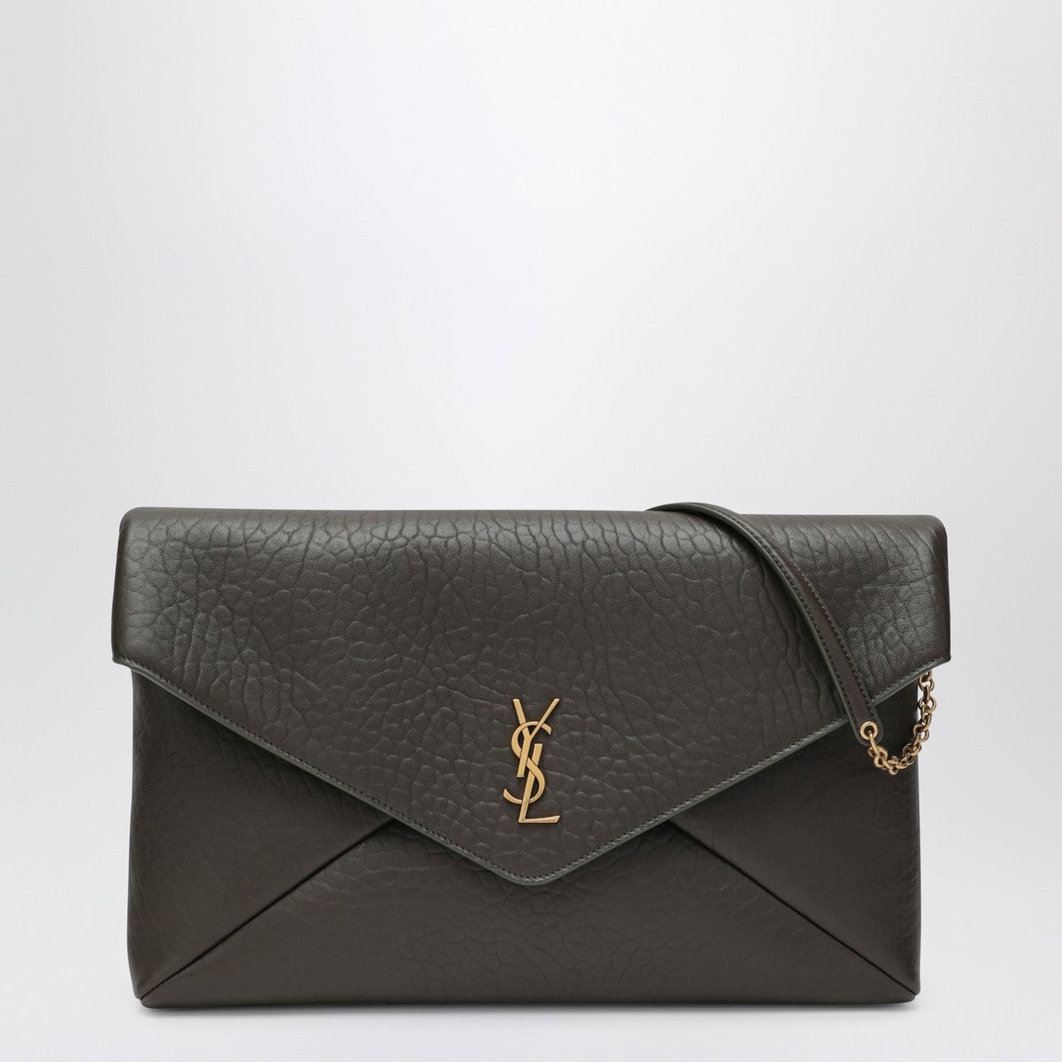 Saint Laurent XXL moss green Envelope Cassandre clutch