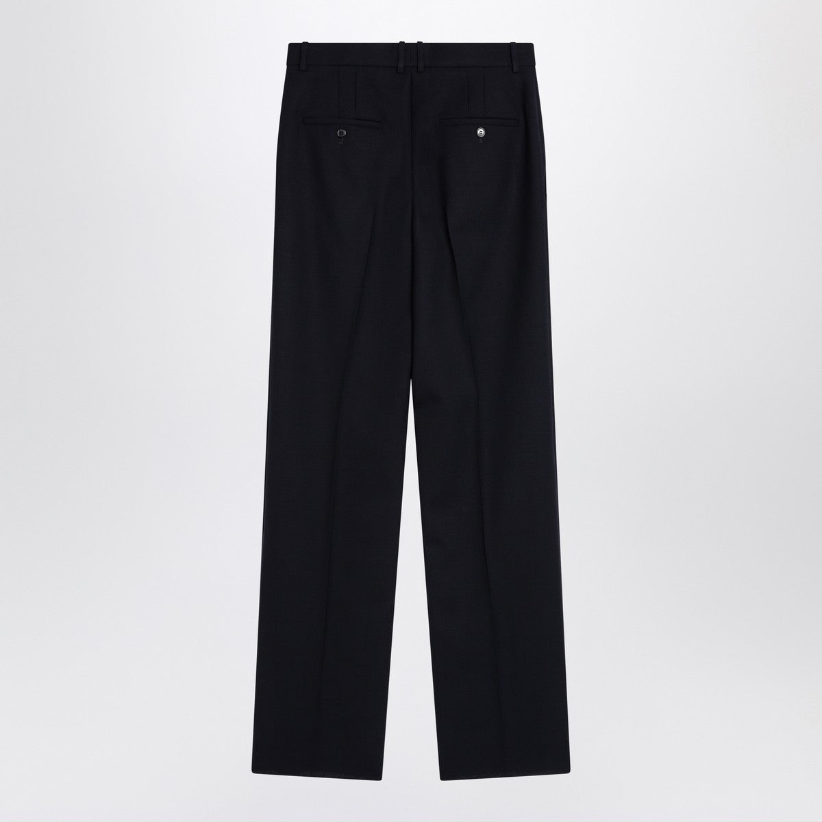 Saint Laurent High-waisted blue wool pants