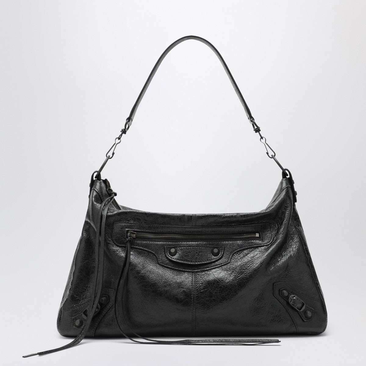 Balenciaga Medium Le City Moto bag in black leather