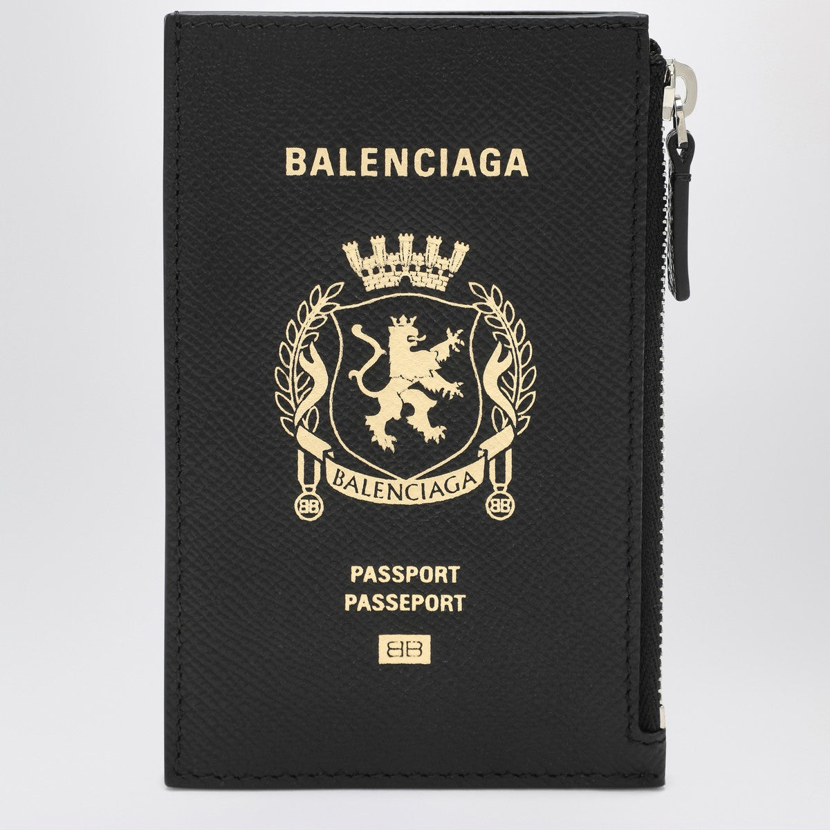 Balenciaga Black leather passport holder and wallet