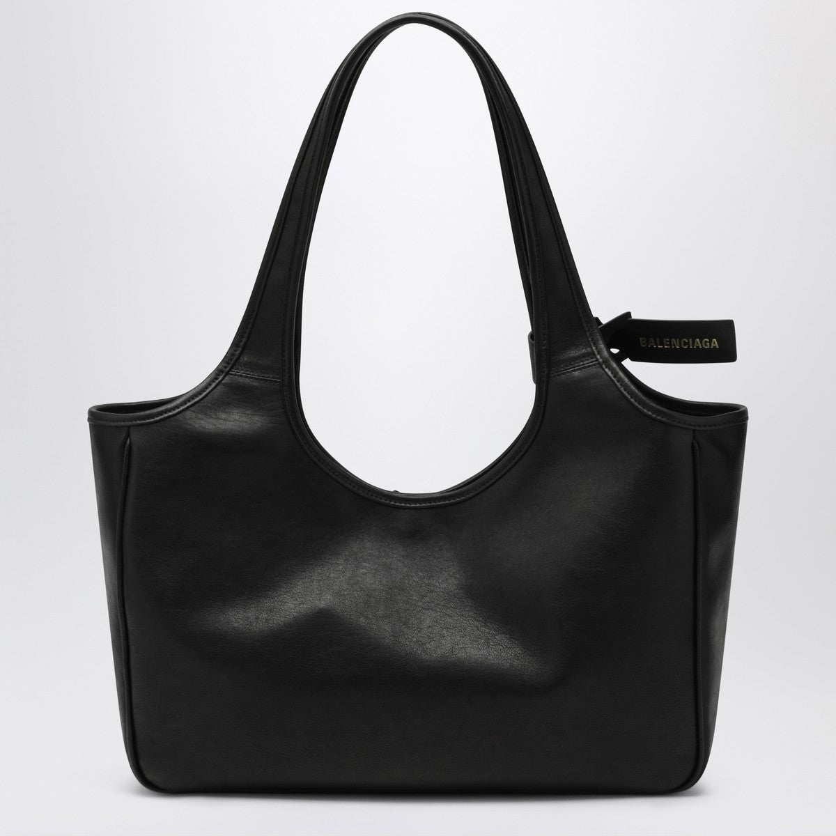 Balenciaga Laundrette East-West black leather tote bag