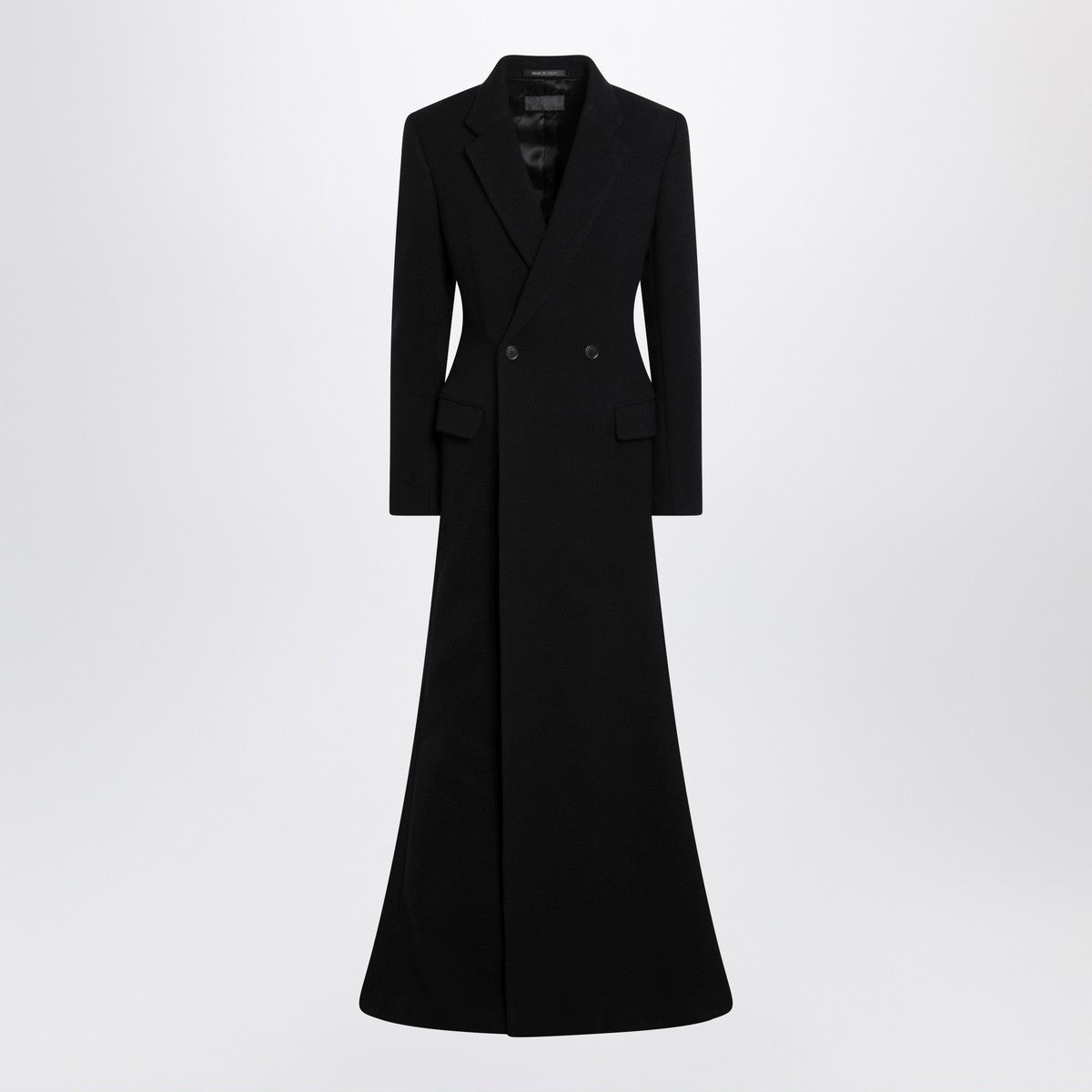 Balenciaga Long black wool-blend coat