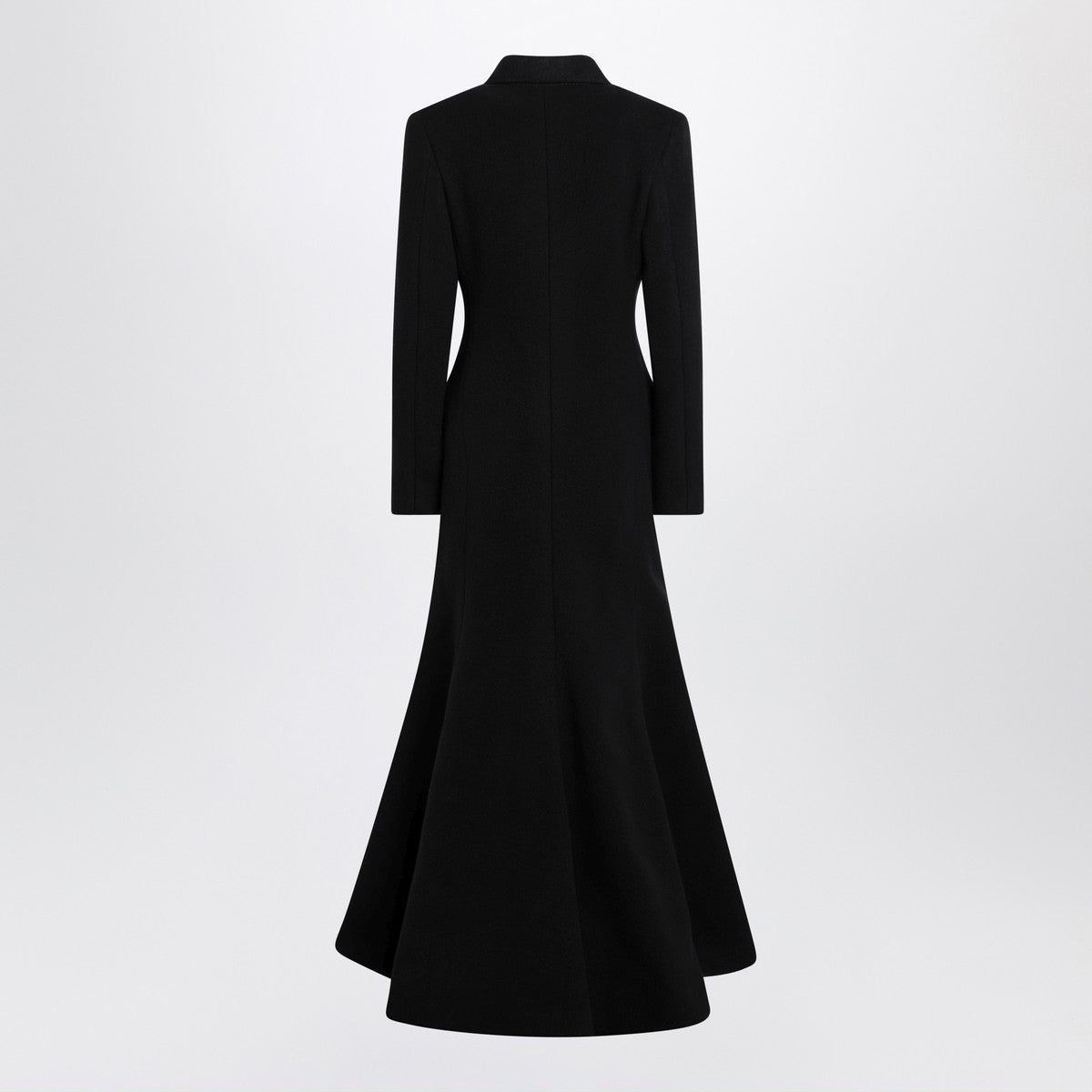 Balenciaga Long black wool-blend coat