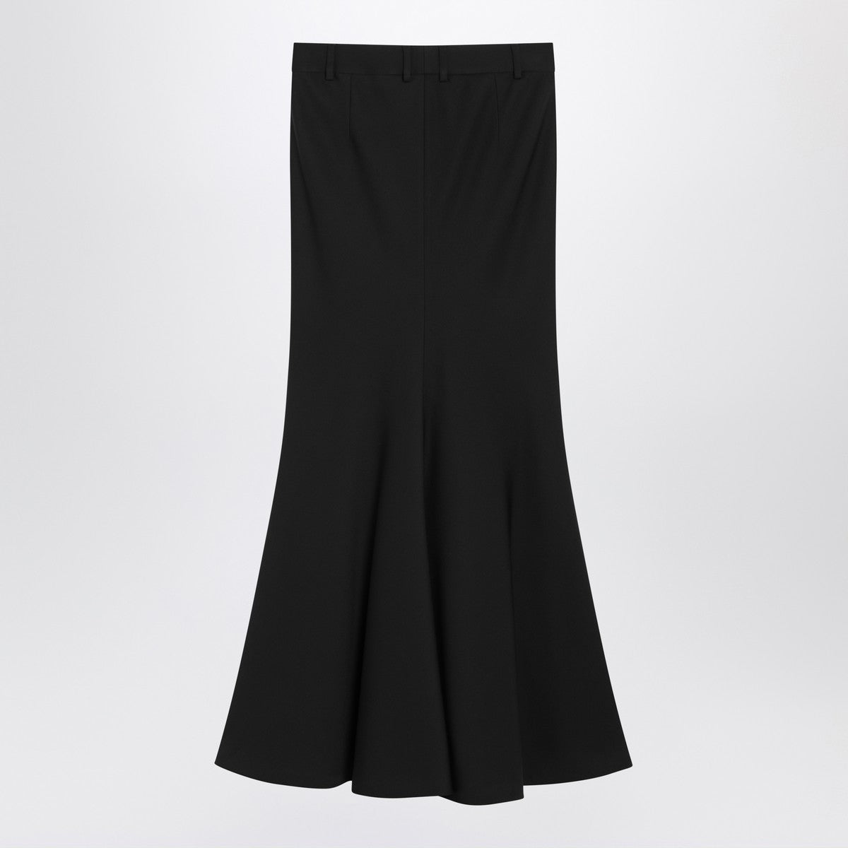 Balenciaga Black long wool skirt
