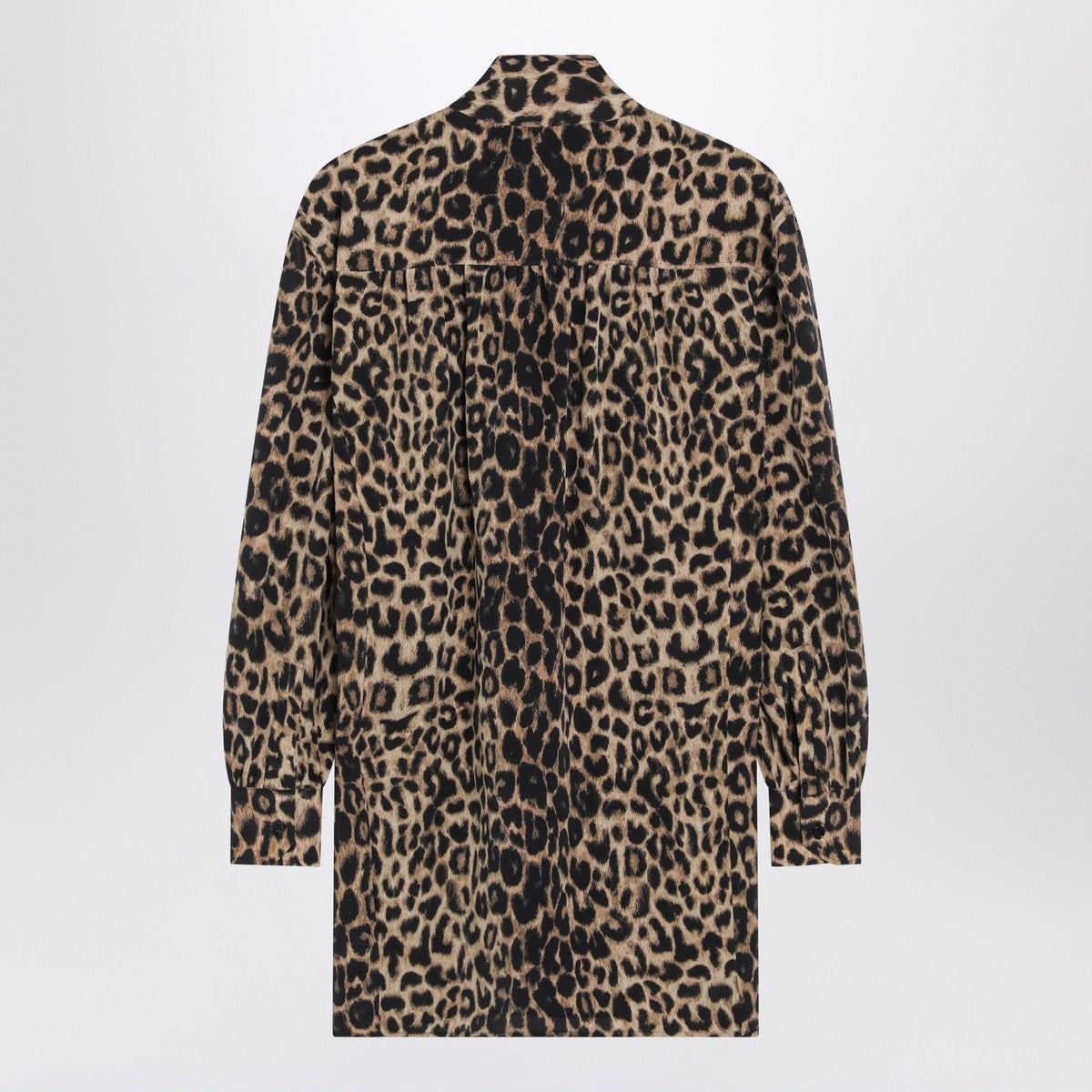 Saint Laurent Leopard-print silk mini dress
