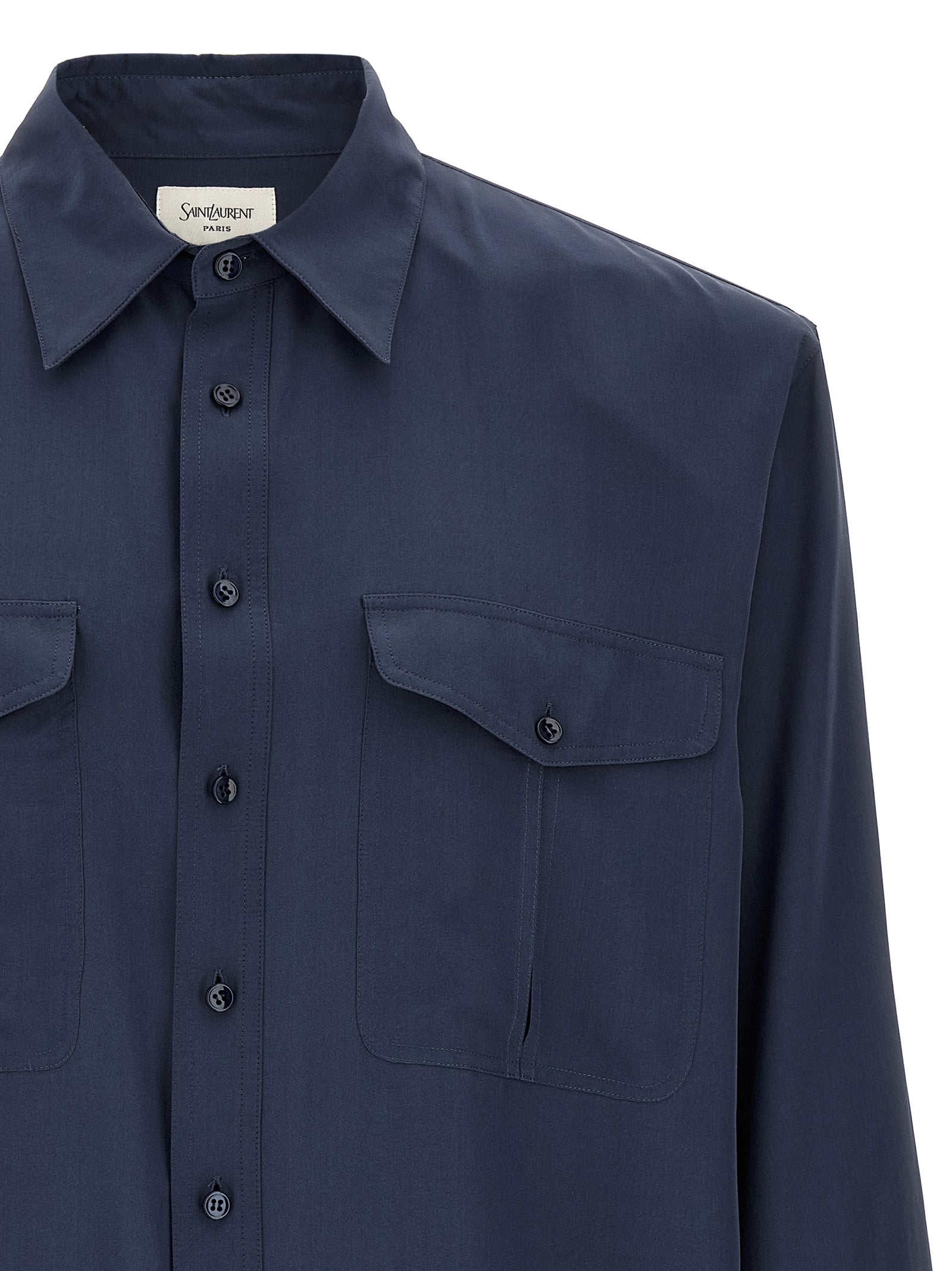 Saint Laurent Viscose And Silk Shirt