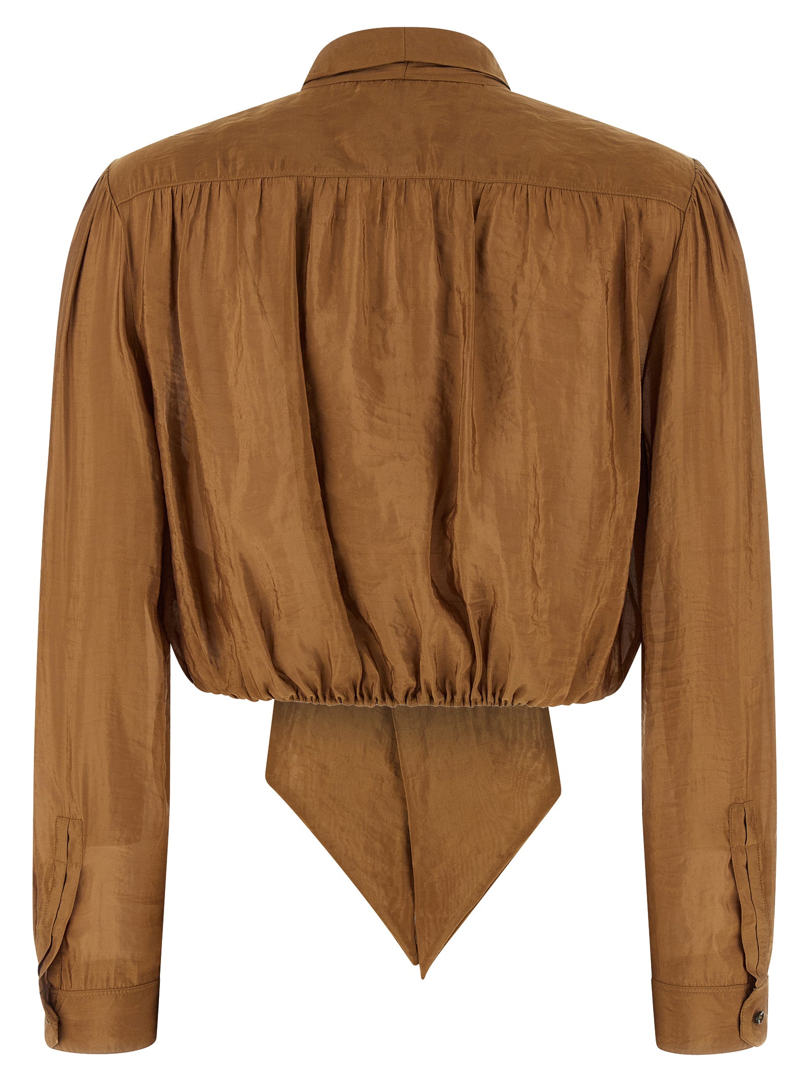 Saint Laurent Lavallière Neck Blouse