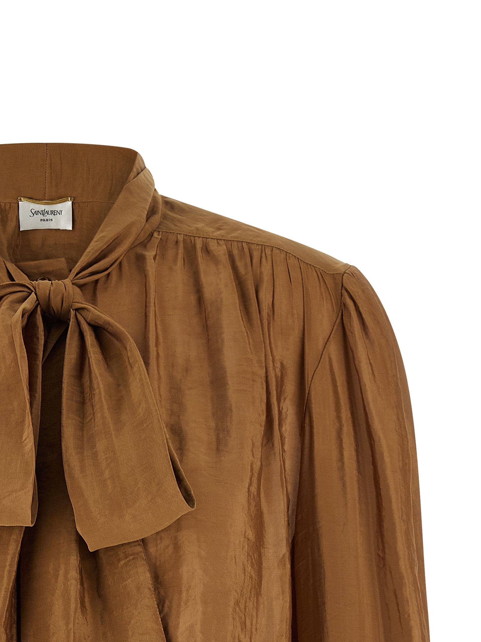 Saint Laurent Lavallière Neck Blouse