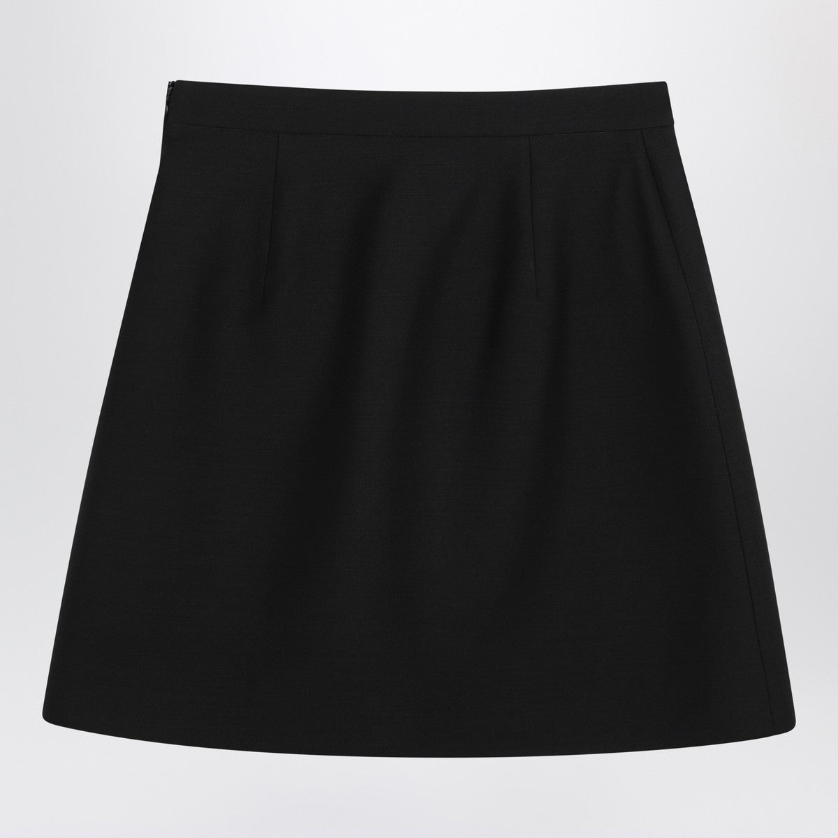 Valentino Black mini skirt with V Gold detail