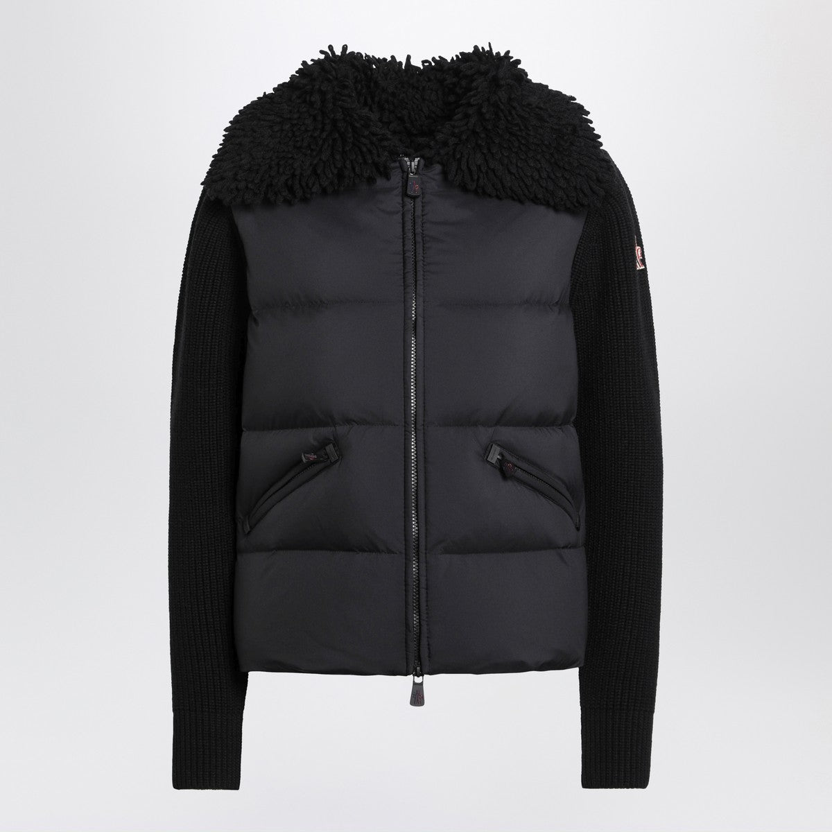 Moncler Grenoble Black padded wool cardigan