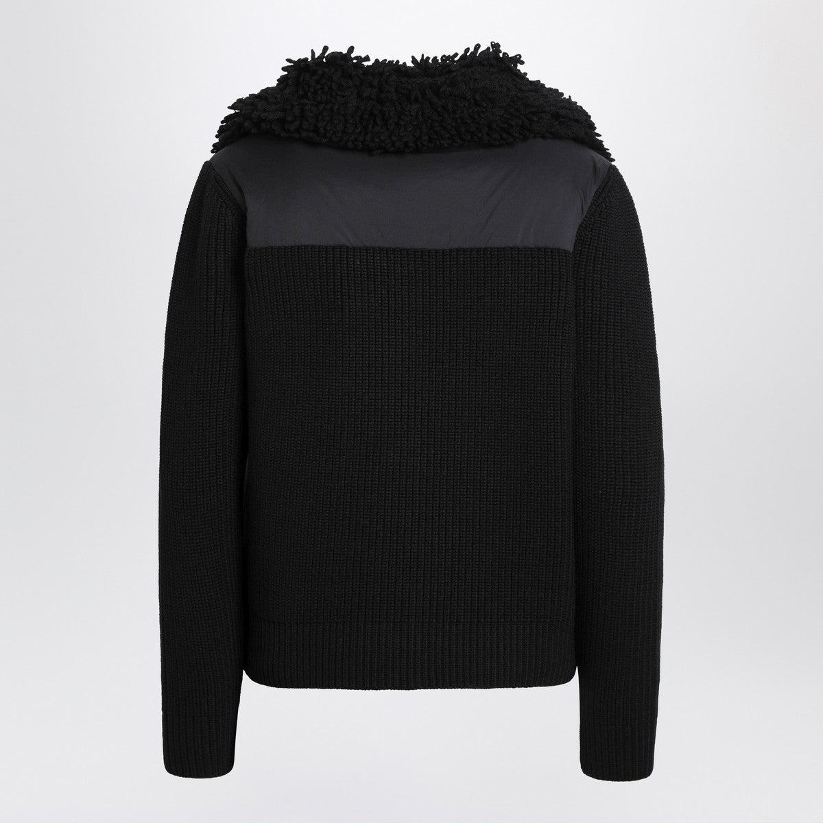 Moncler Grenoble Black padded wool cardigan