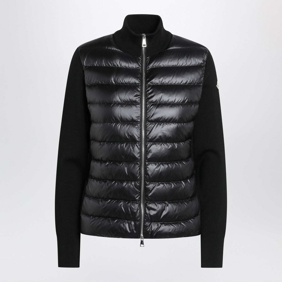 Moncler Black padded zip-up cardigan