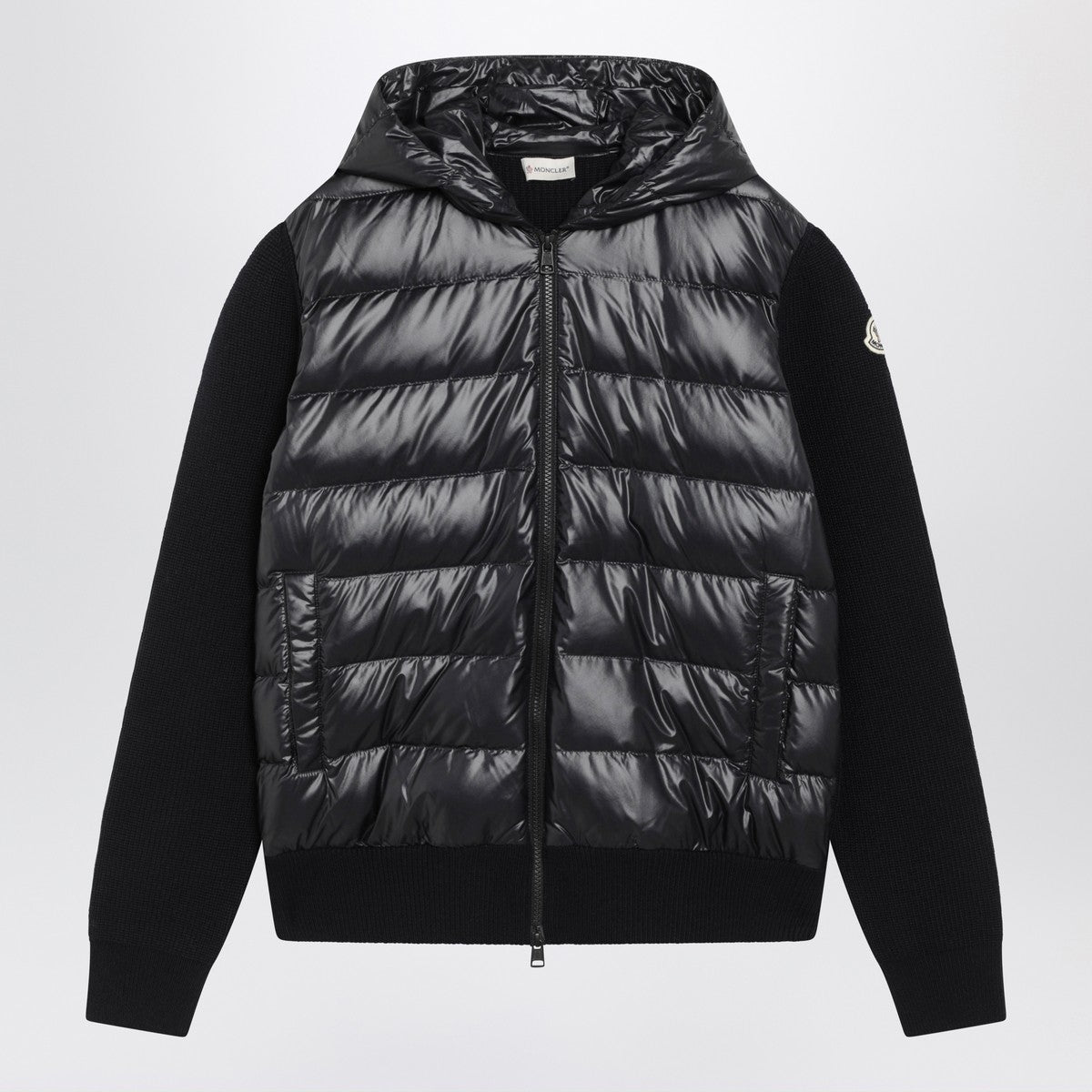 Moncler Blue padded zip-up cardigan