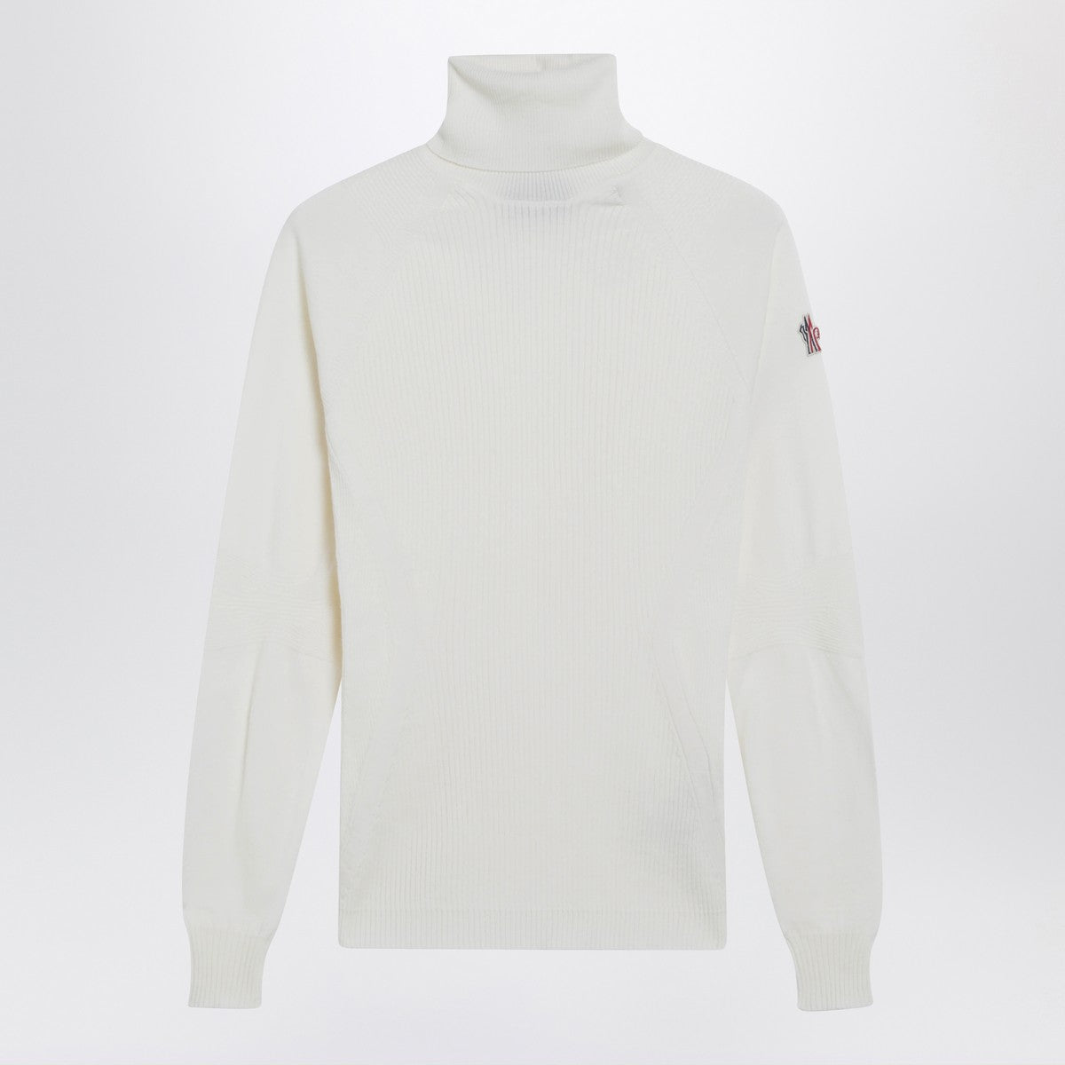 Moncler Grenoble White wool-blend turtleneck sweater