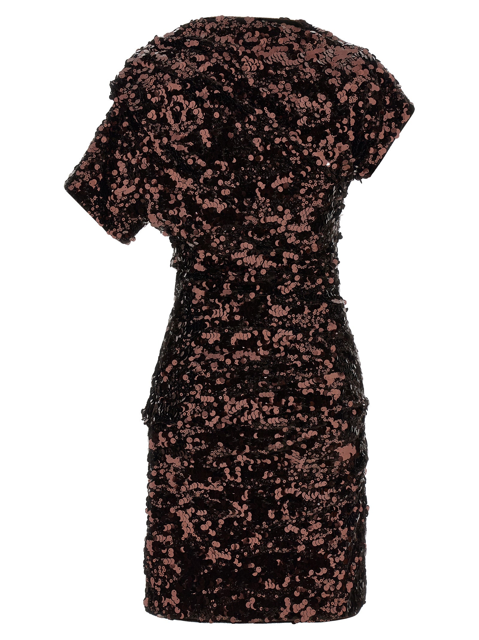 Ganni Brown Sequins Mini Dress