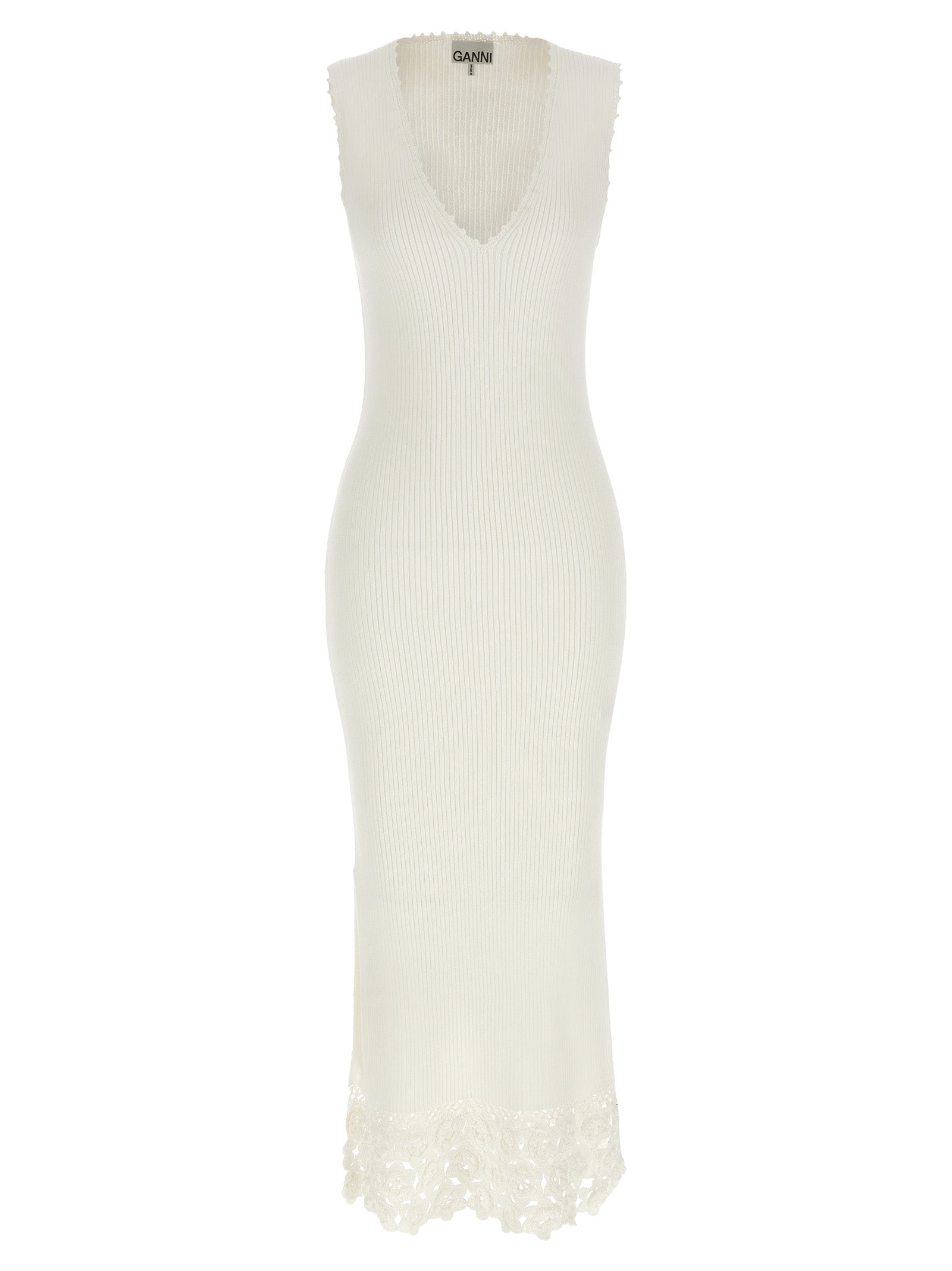 Ganni Cotton Crochet Dress