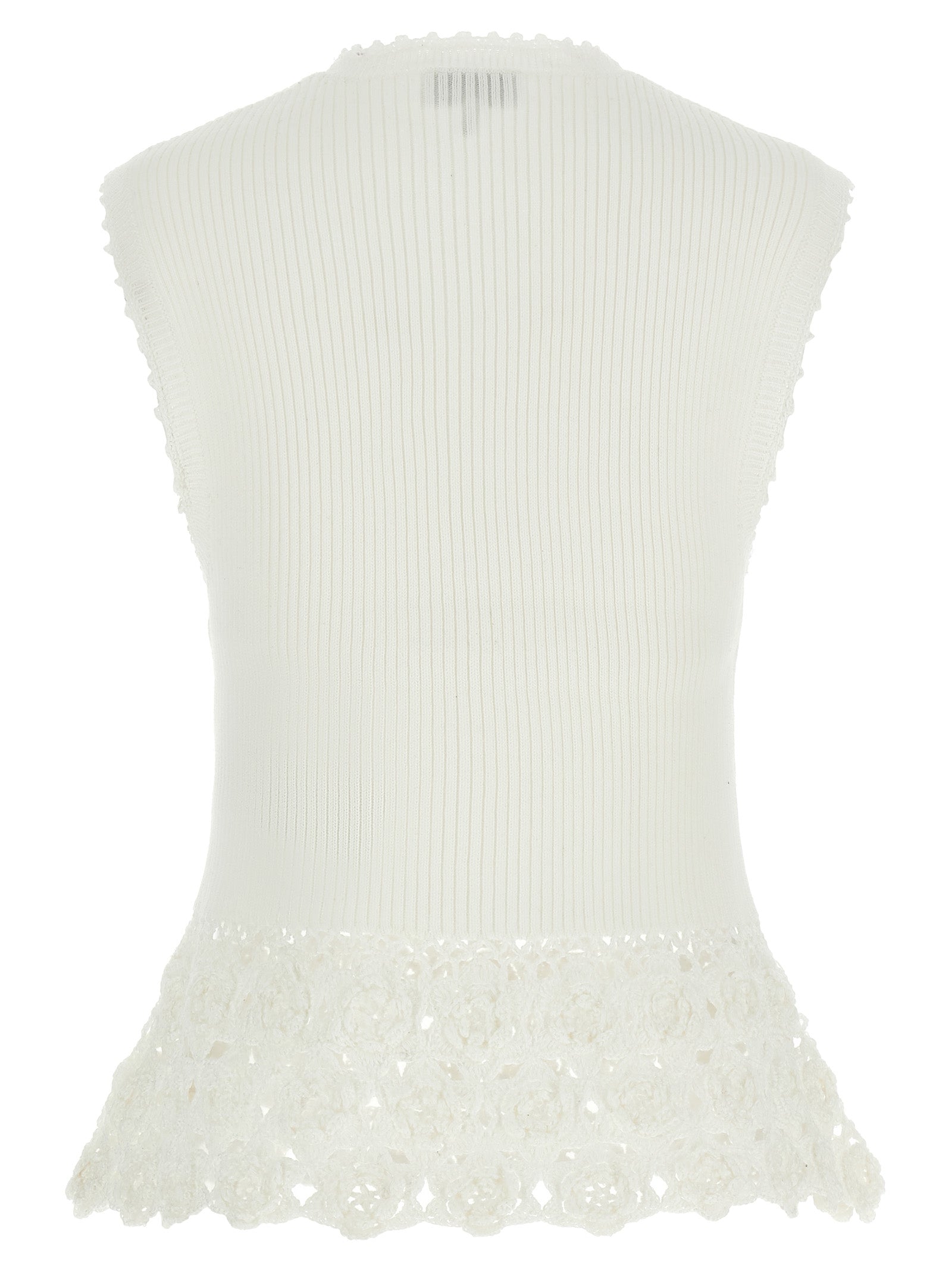 Ganni Cotton Crochet Vest