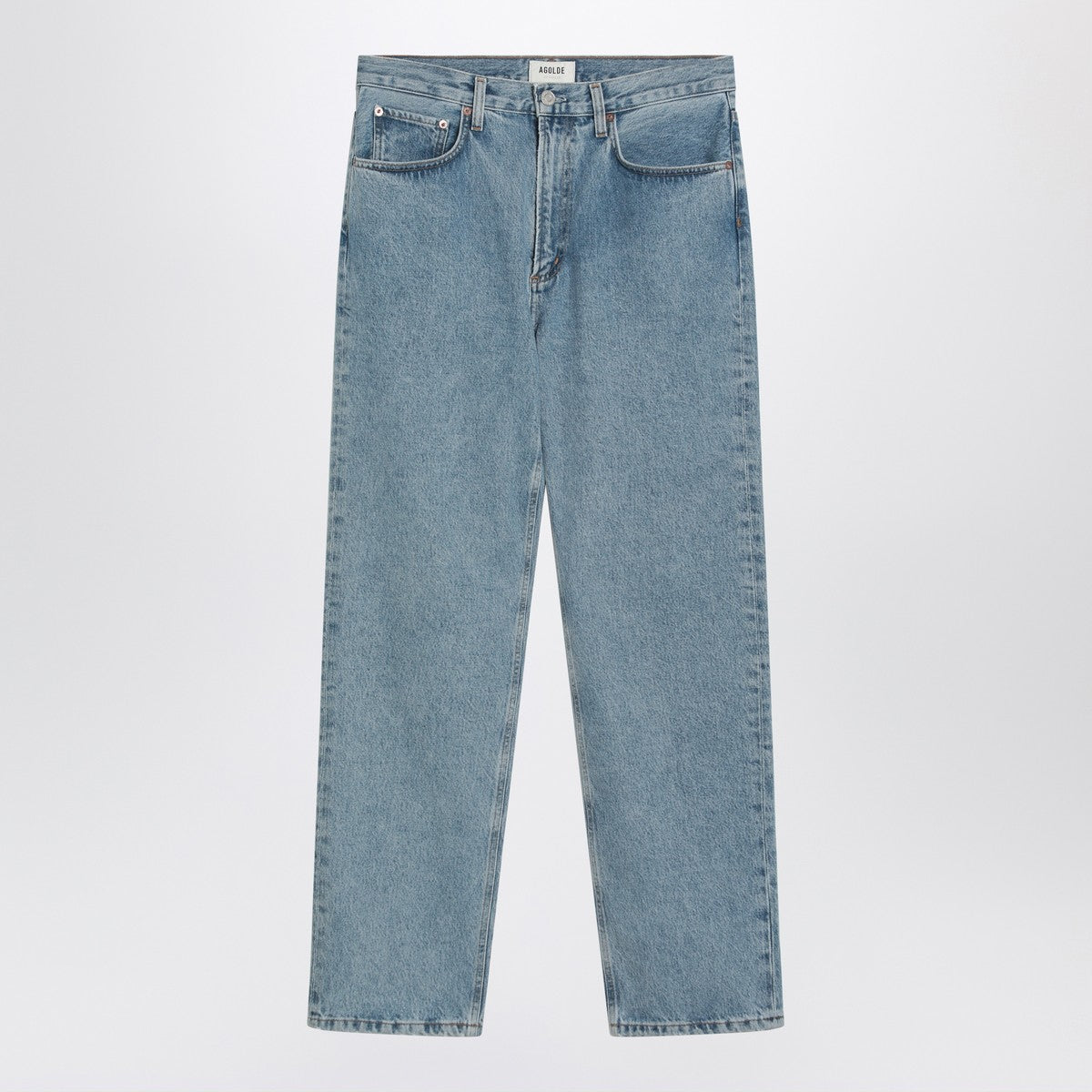 AGOLDE Light blue jeans in regenerated denim
