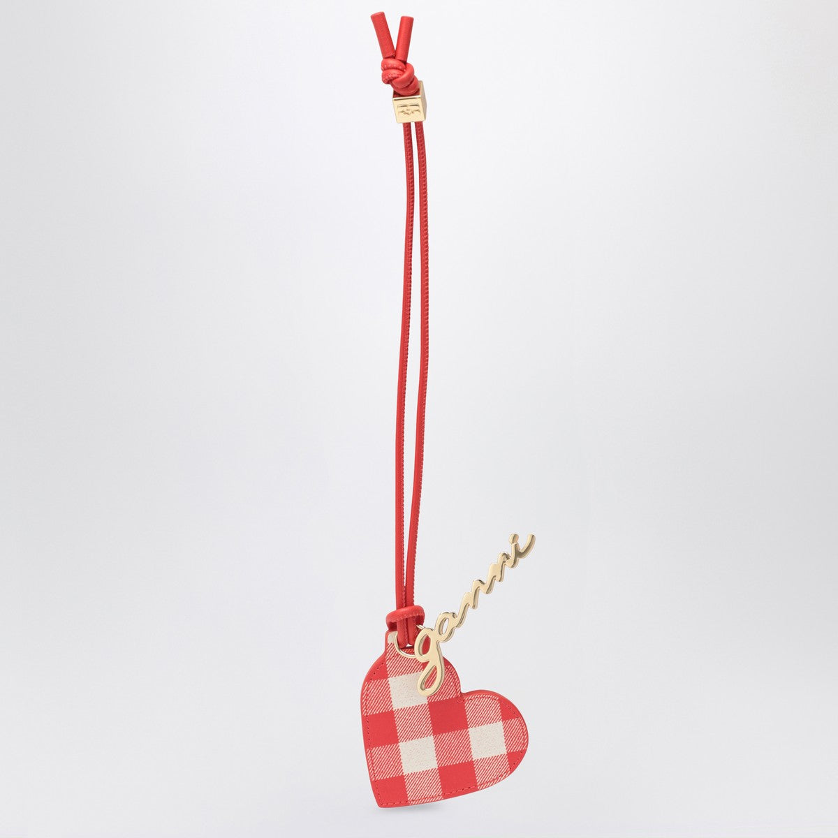 GANNI Heart-shaped mirror Bou red