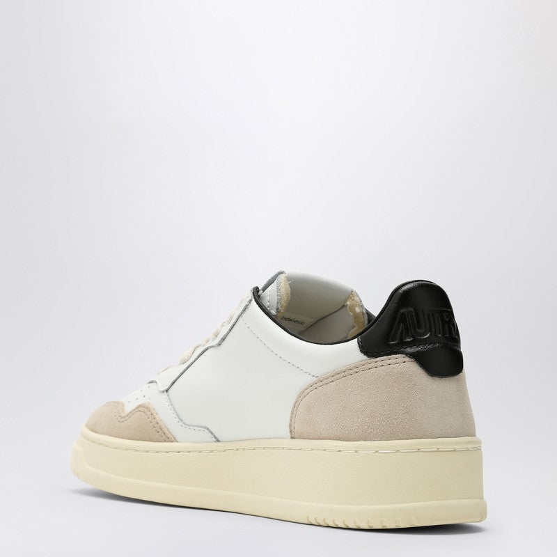 AUTRY Medalist trainer in white/black leather and suede