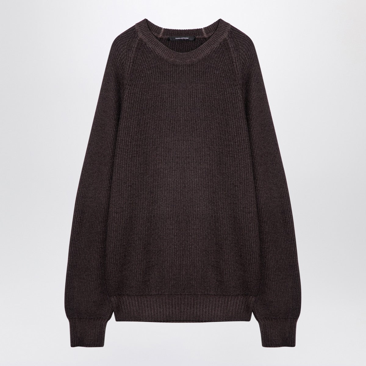 Tagliatore Brown virgin wool pullover