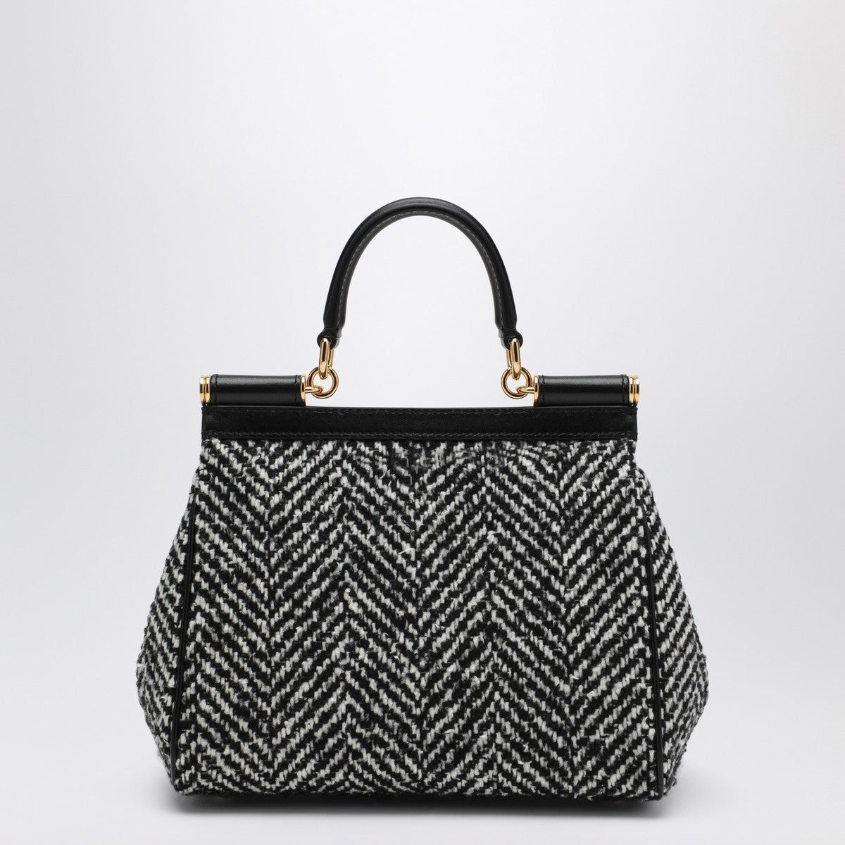 Dolce & Gabbana Dolce&Gabbana Chevron fabric handbag Sicily medium