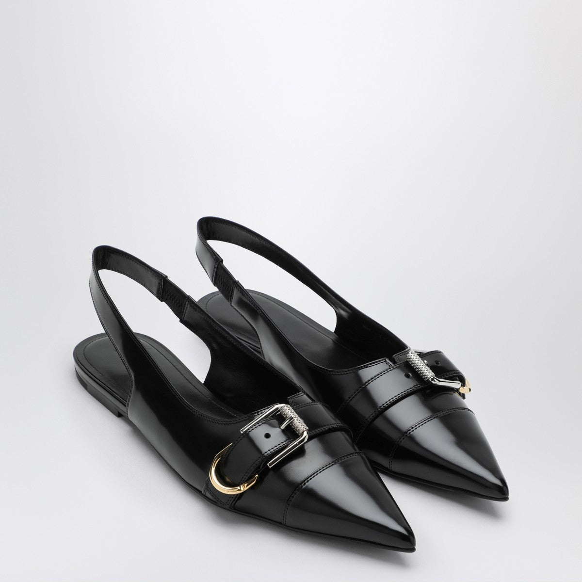 Givenchy Voyou black leather slingback
