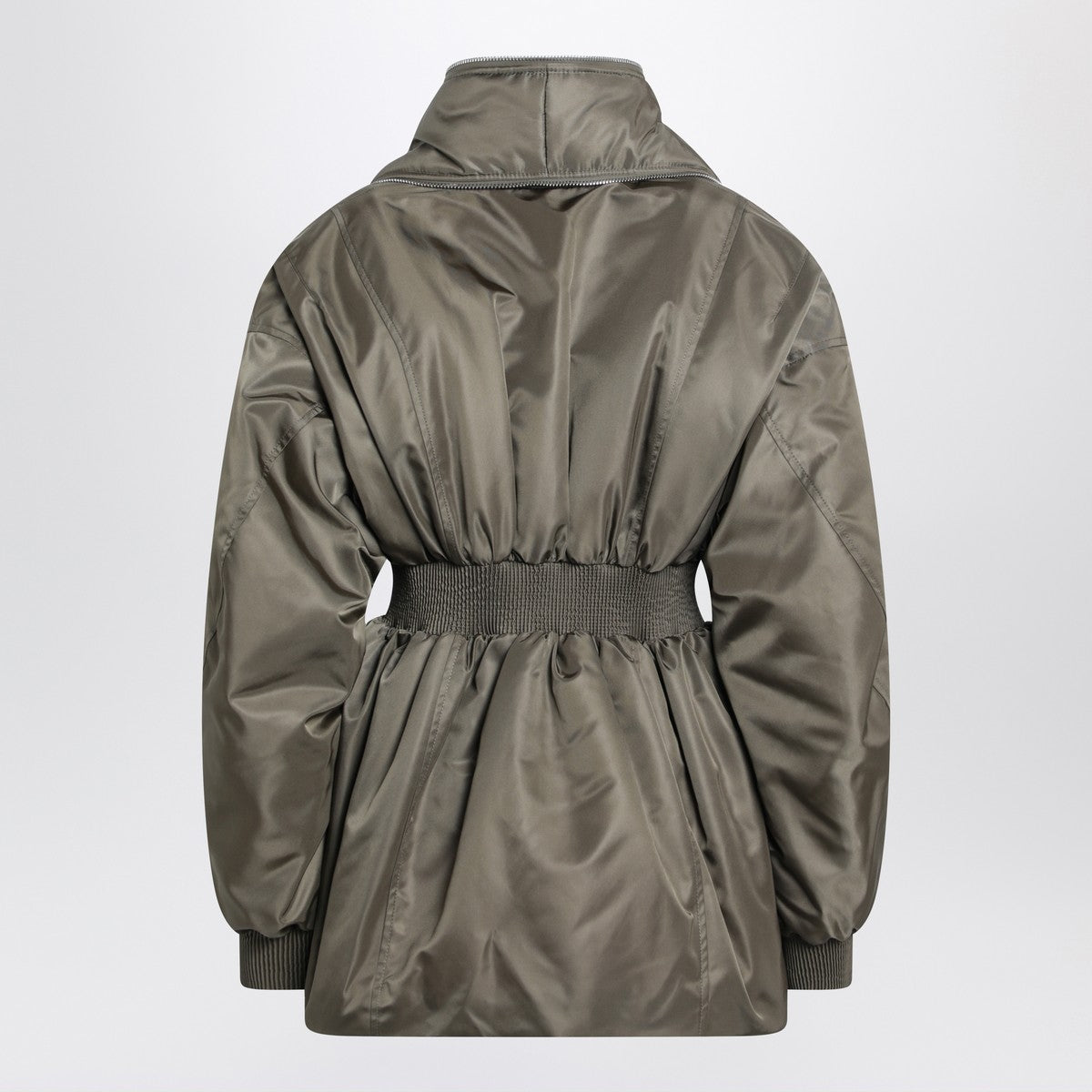 Givenchy Khaki shawl-collar bomber with zip
