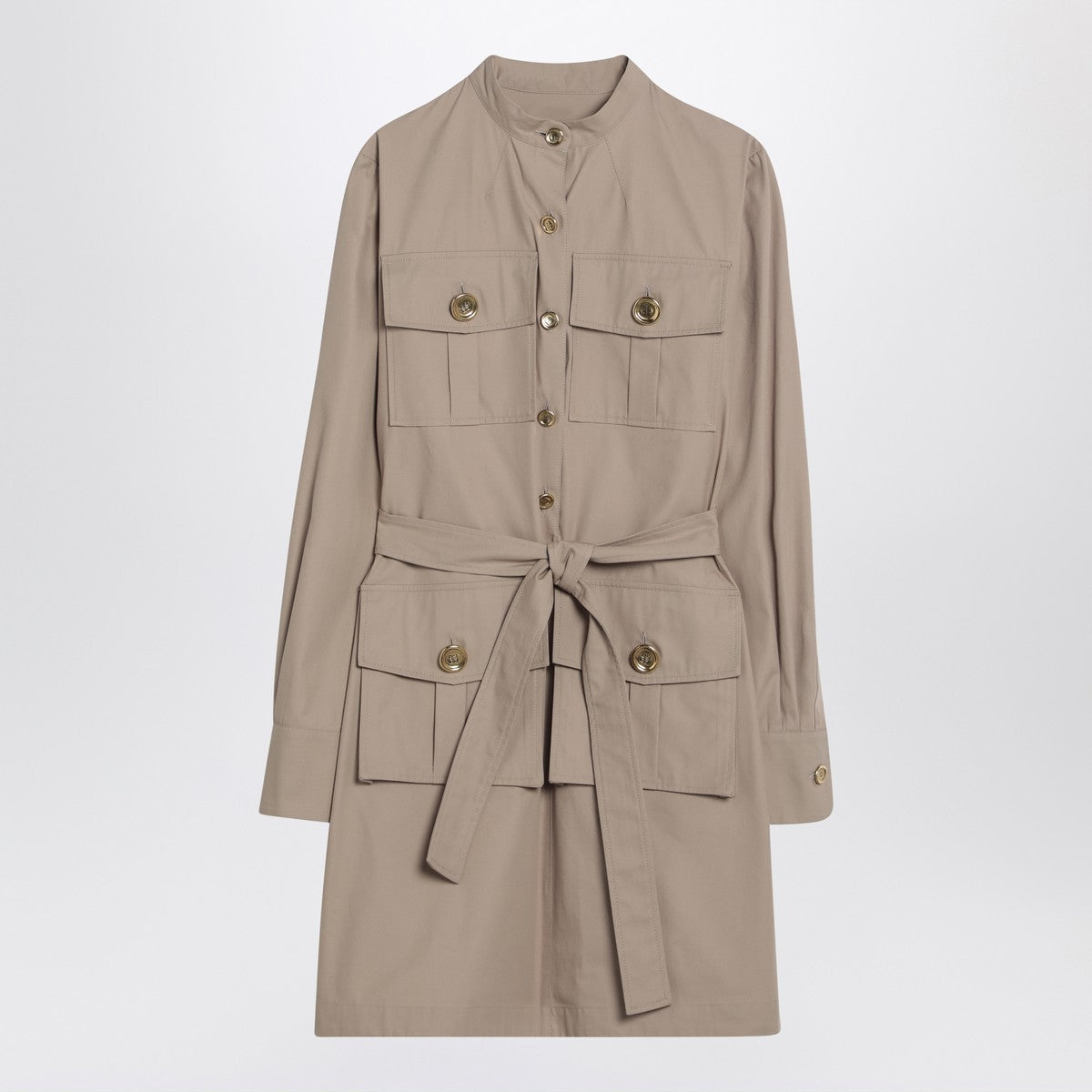 Givenchy Taupe safari dress in poplin