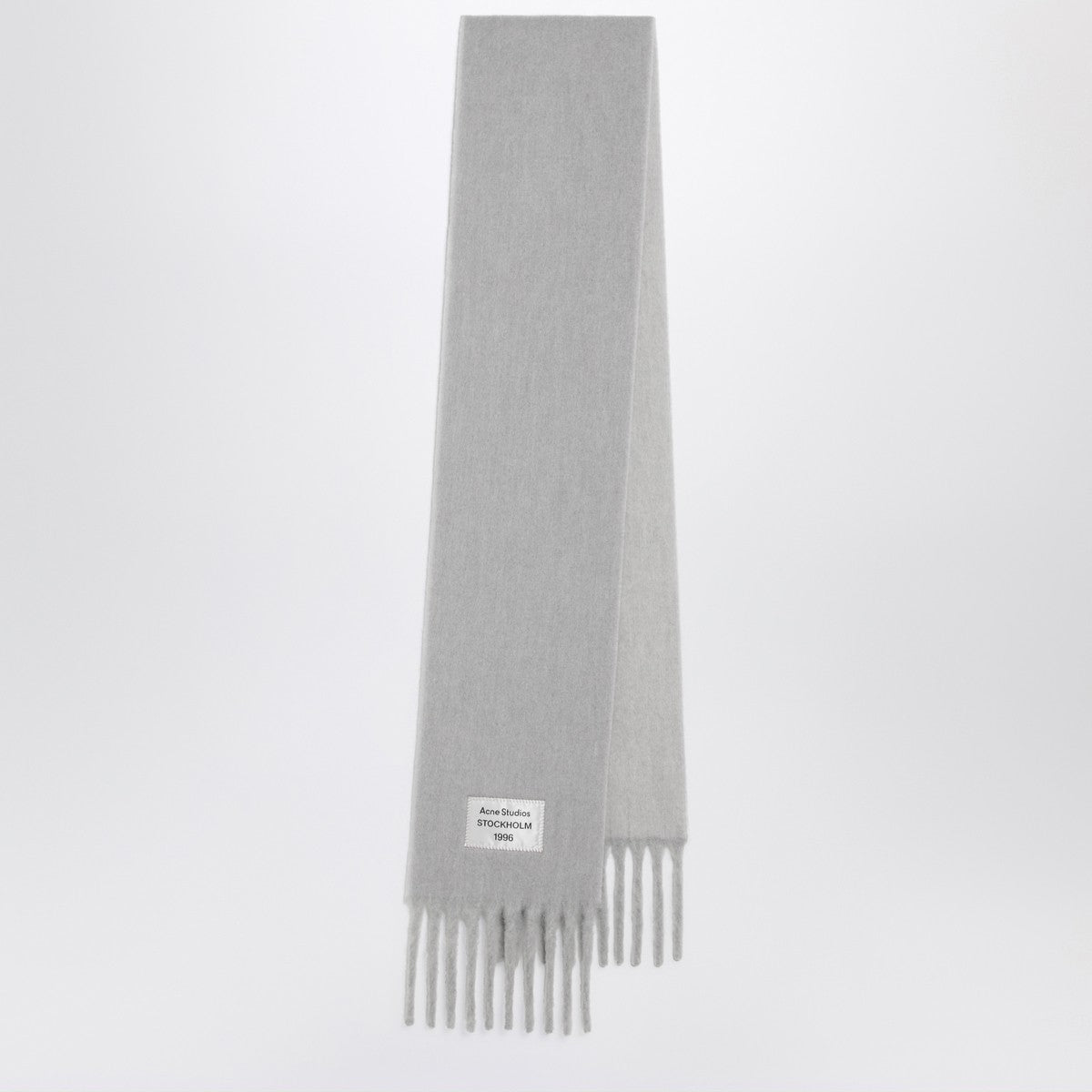 Acne Studios Grey/light grey scarf in wool and alpaca blend