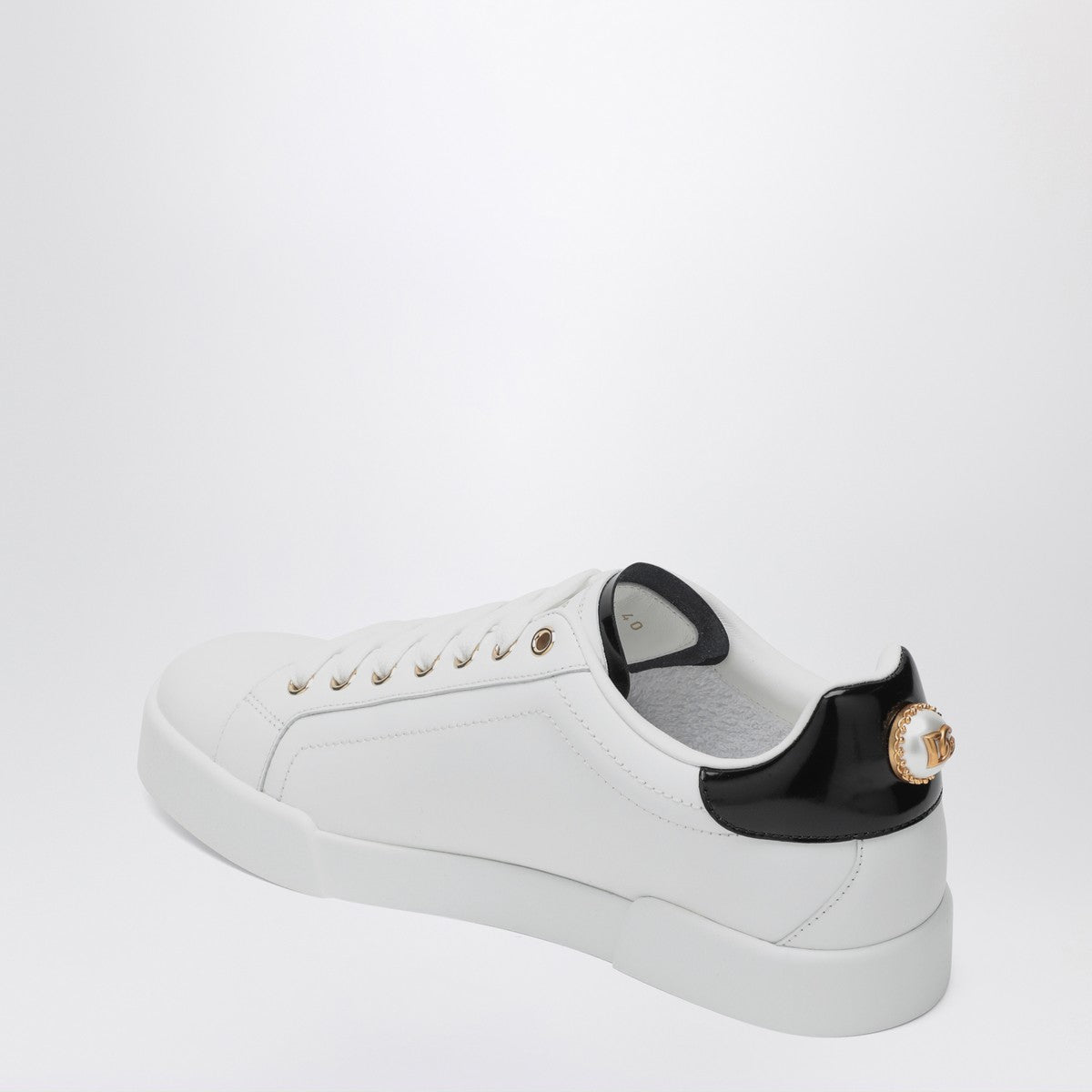 Dolce & Gabbana Dolce&Gabbana White/gold leather Portofino sneakers