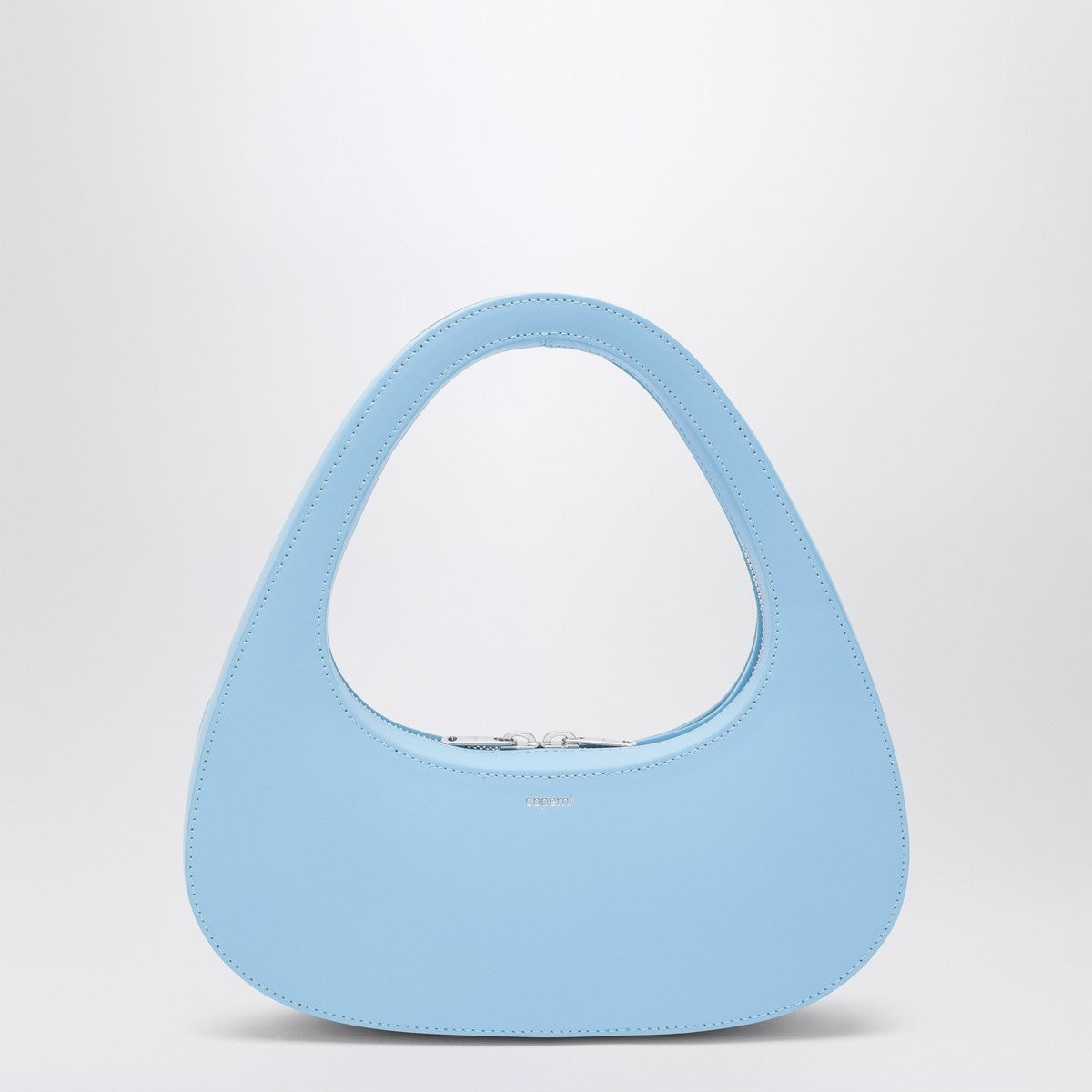 Coperni Micro Baguette Swipe Bag light blue leather