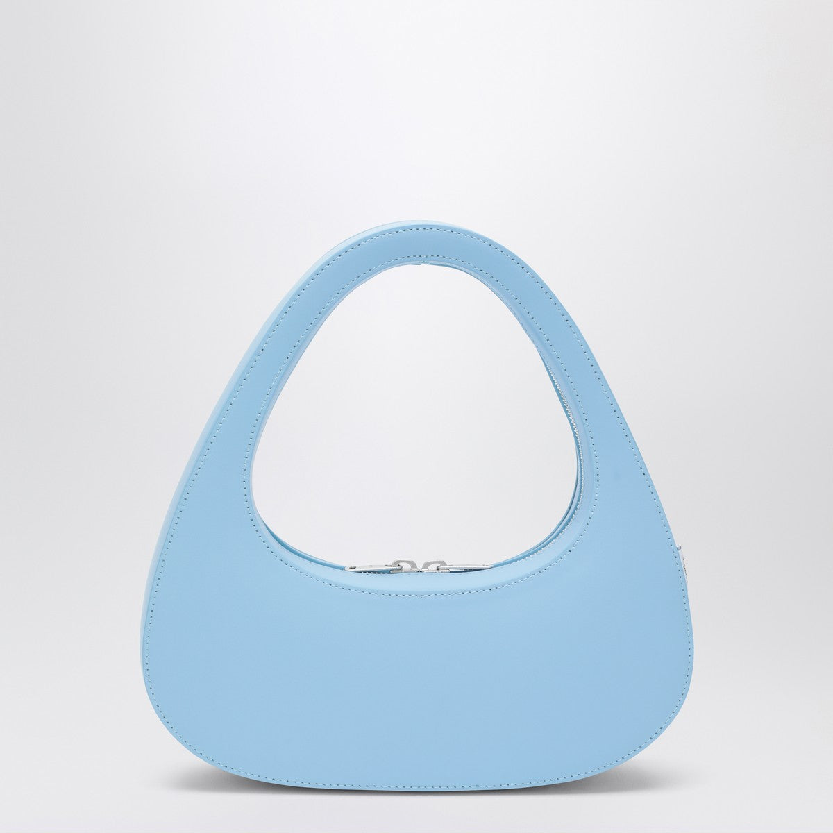 Coperni Micro Baguette Swipe Bag light blue leather