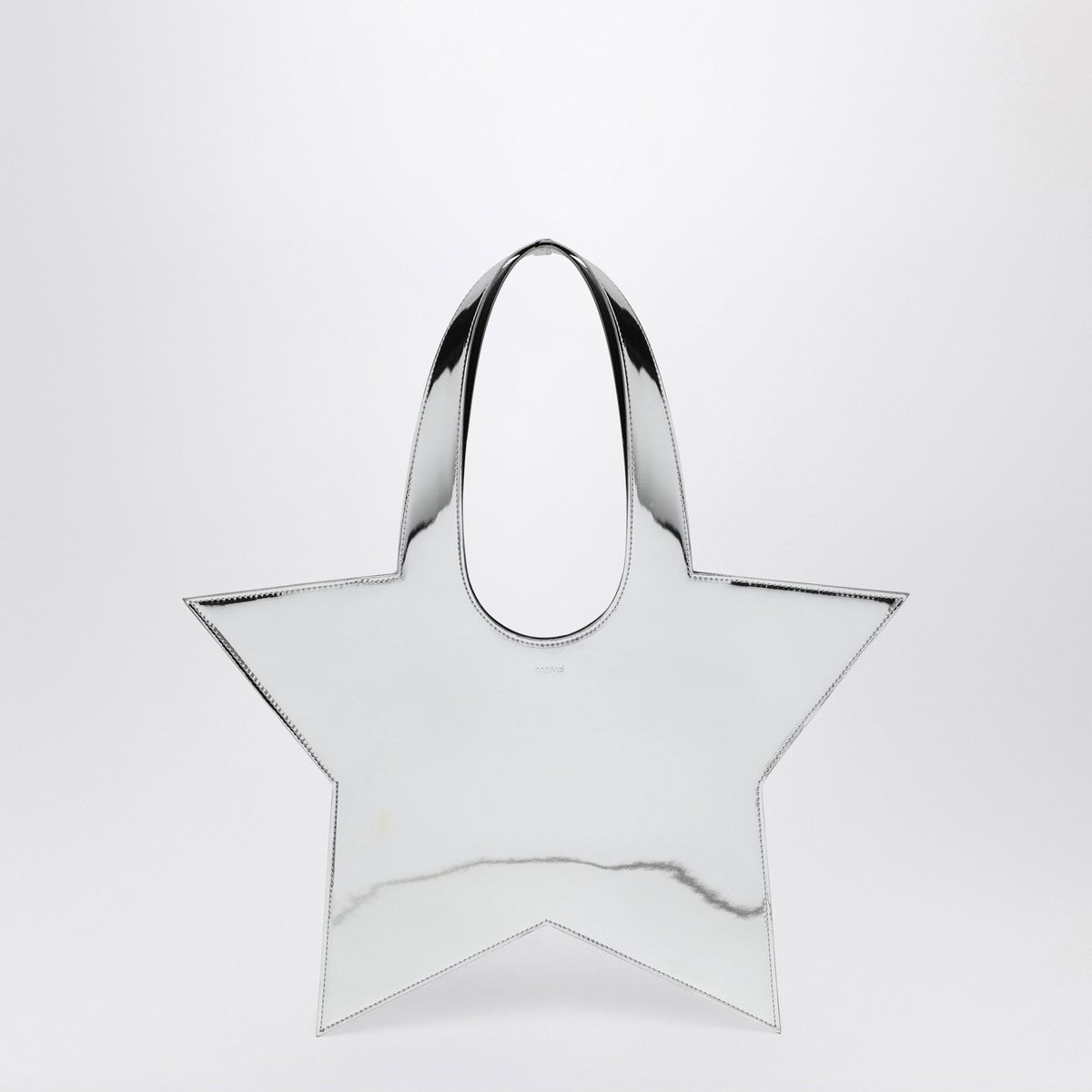 Coperni Mini Star mirrored silver tote bag