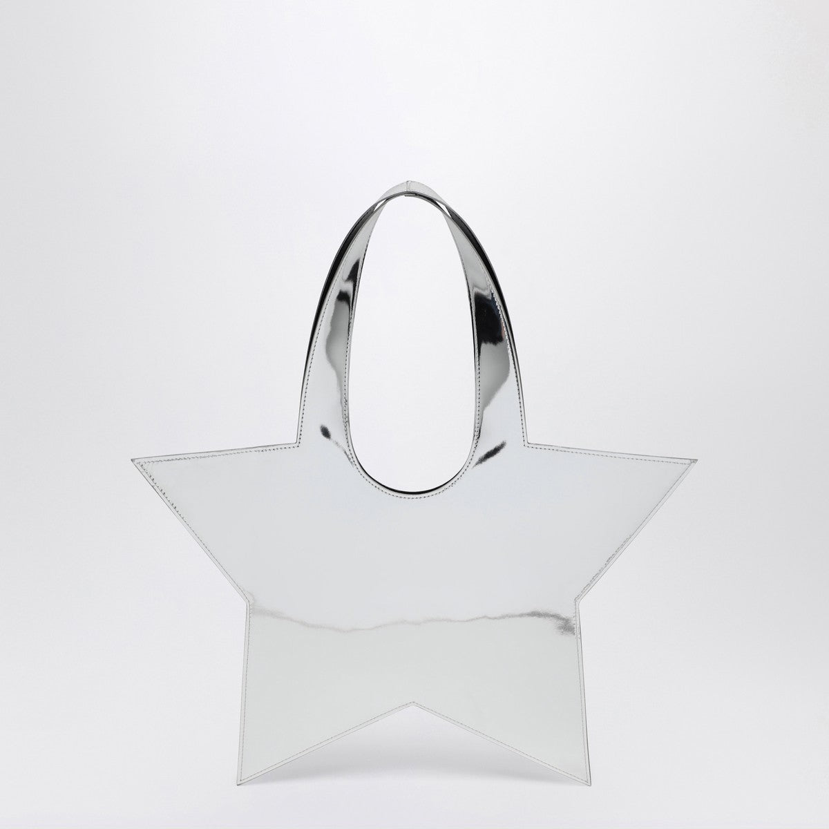 Coperni Mini Star mirrored silver tote bag