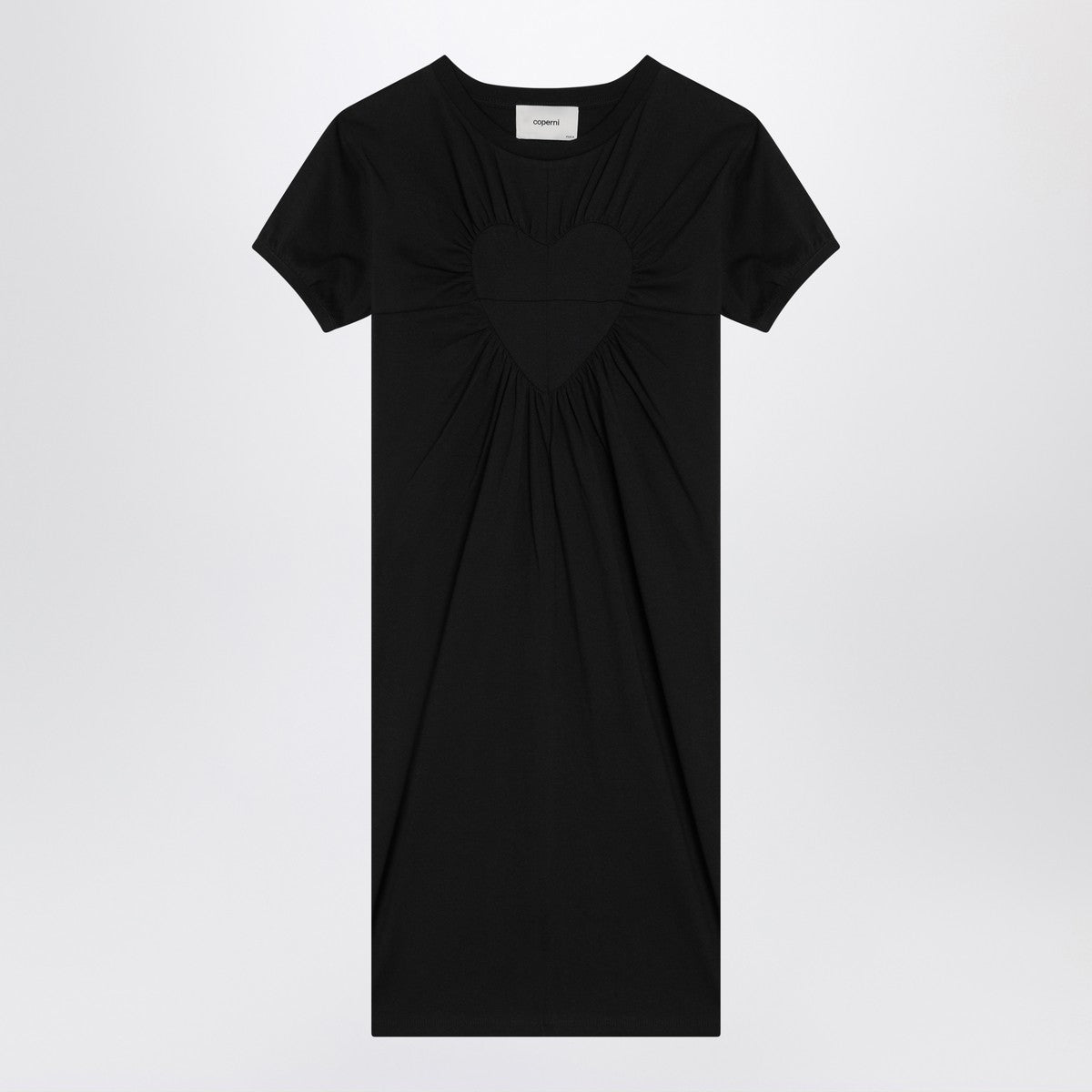Coperni Black mini dress with heart