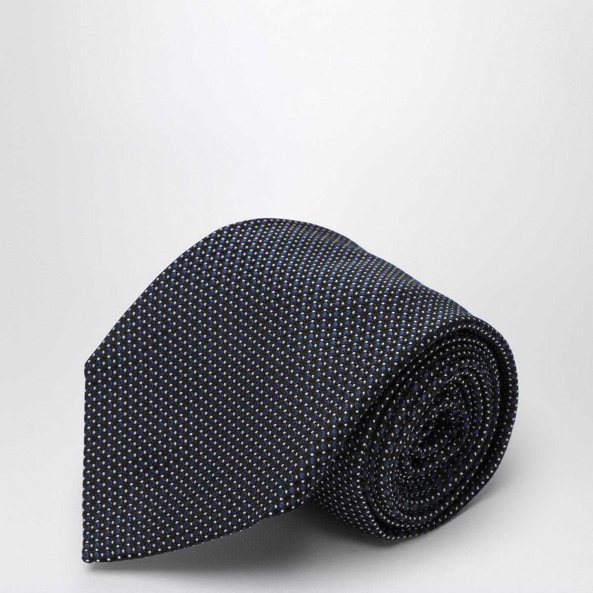Destin Blue polka dot silk tie